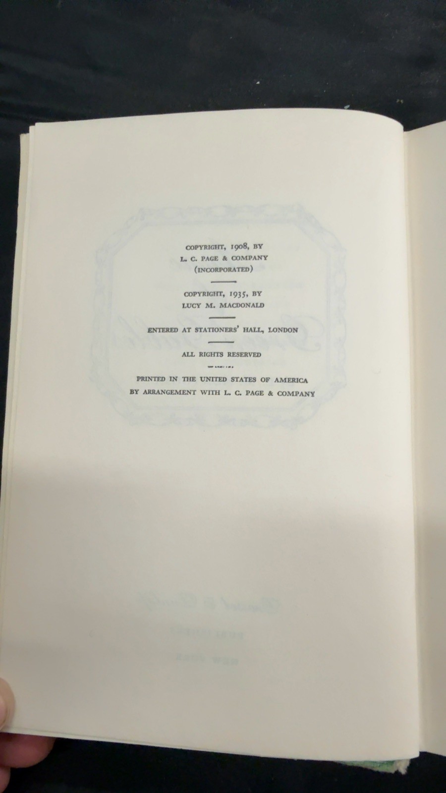 Anne of Green Gables L. M. Montgomery Hardcover 1935