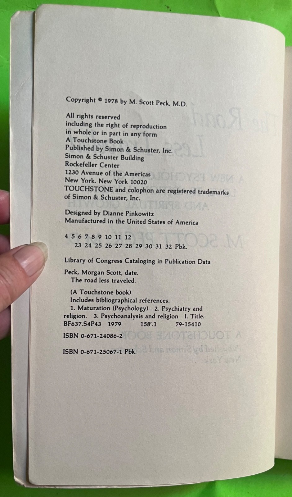 Vtg The Road Less Traveled: A New Psychology… by M. Scott Peck, M.D. (PB 1978)