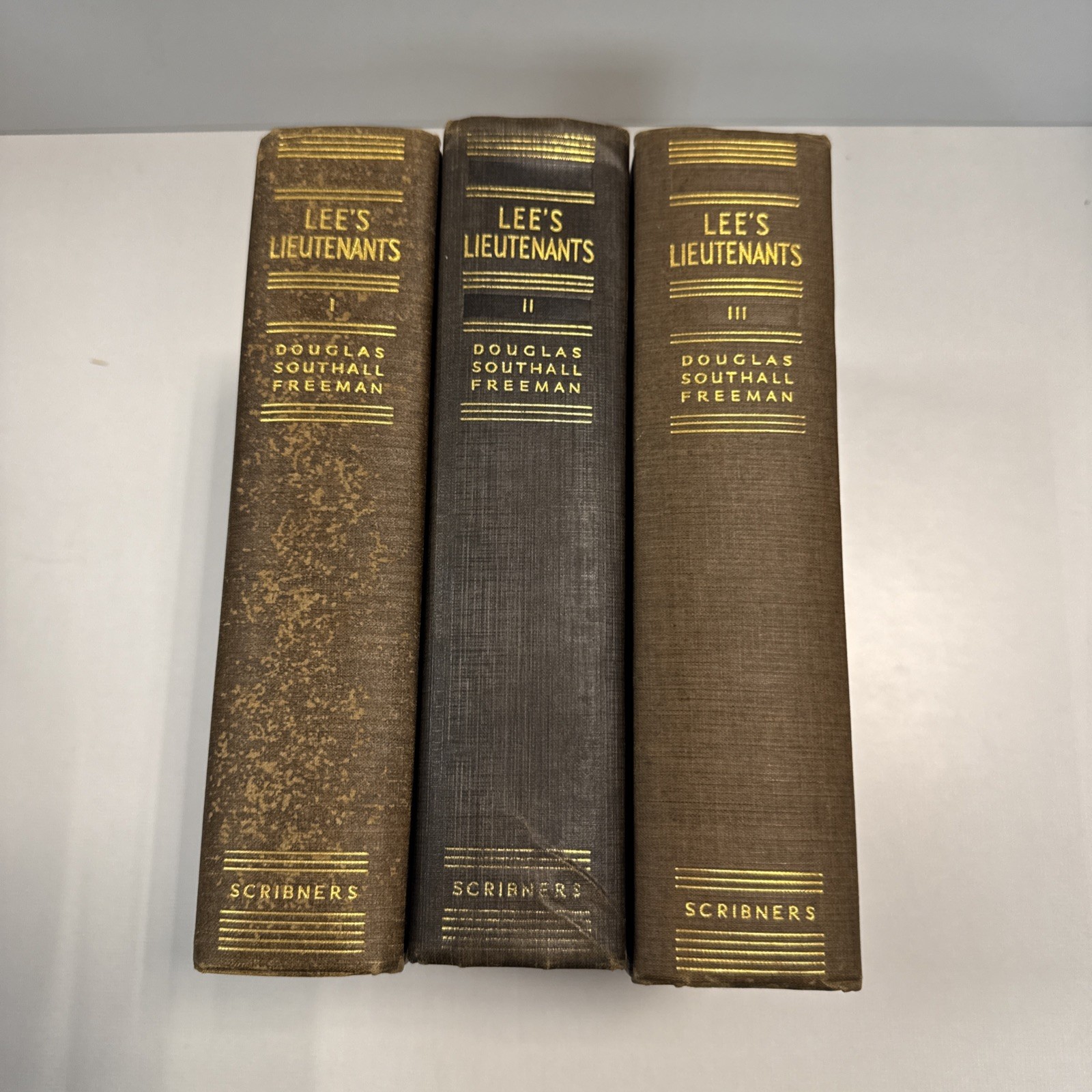 Lee’s Lieutenants by Douglas Southall Freeman 3 Vol, 1st Print, 1942-44 Signed