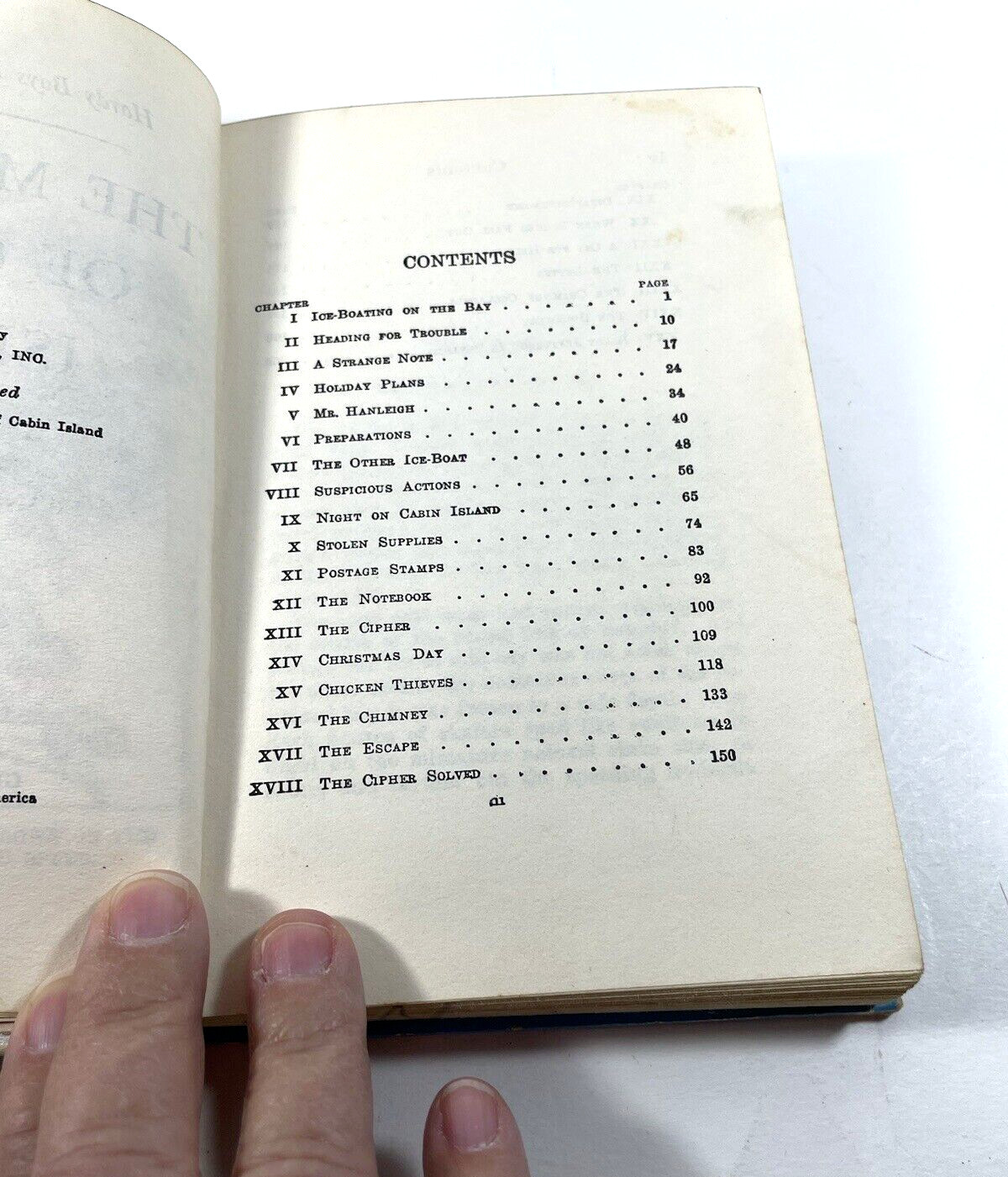 The Hardy Boys The Mystery of Cabin Island 1929/1960 3rd Ed Hardcover 214 pages