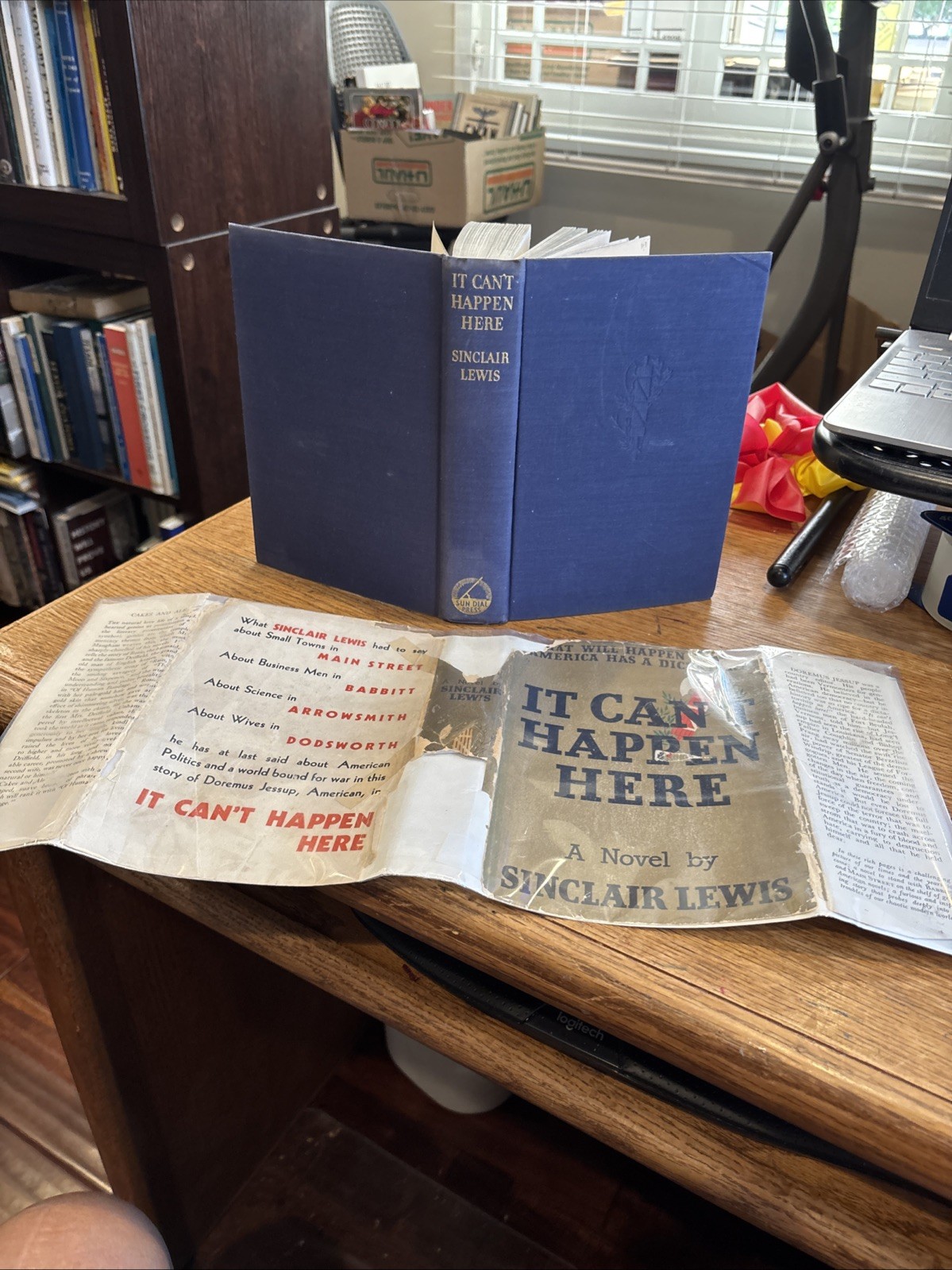 IT CAN’T HAPPEN HERE: DICTATOR! by Sinclair Lewis 1935 hcdj Sun Dial Press