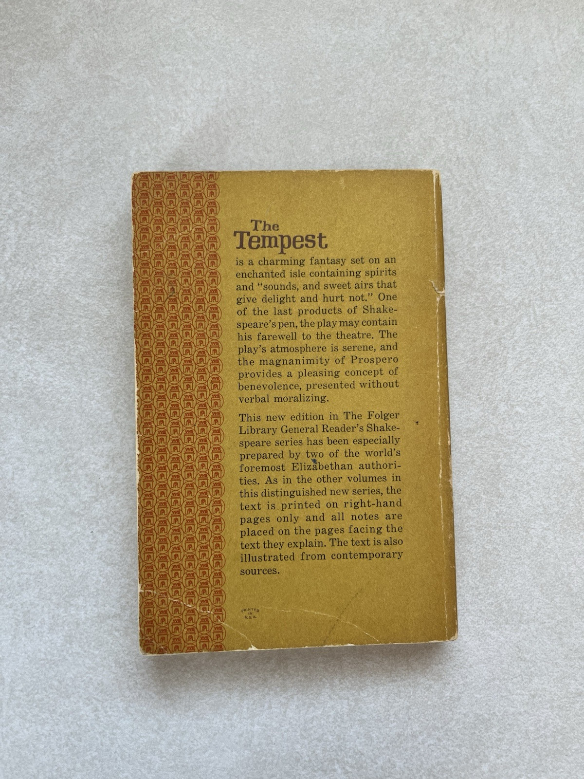 THE TEMPEST William Shakespeare Vintage Washington Square Press PB THEATRE OG