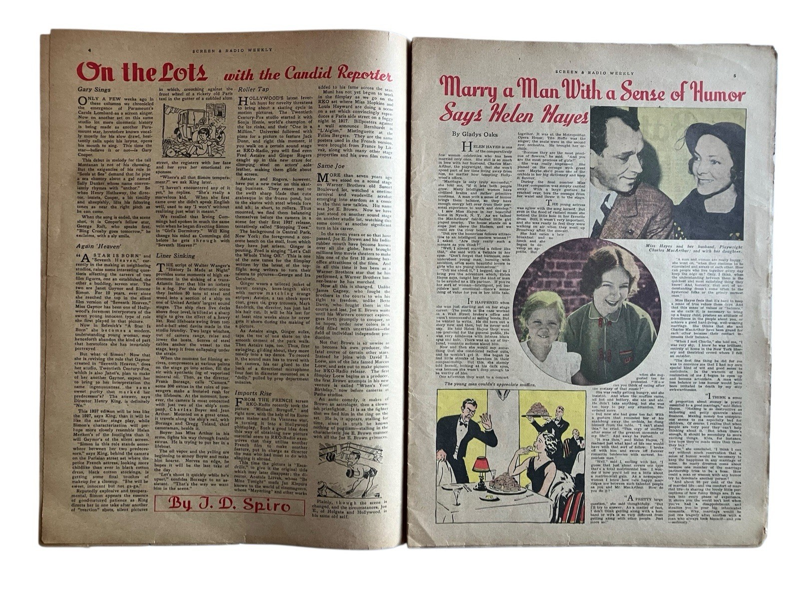 Screen & Radio Weekly Detroit Free Press Jan 10 1937 Nelson Eddy 1930s Hollywood