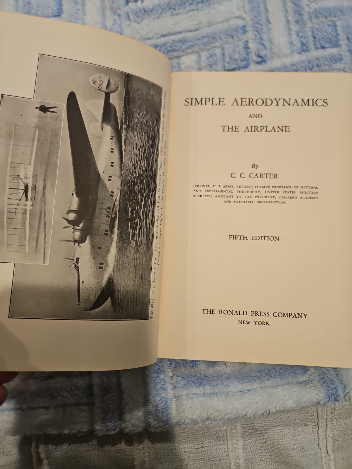 Simple Aerodynamics – Carter – 5th Edition – 1934 – 510 Pages Hardcover