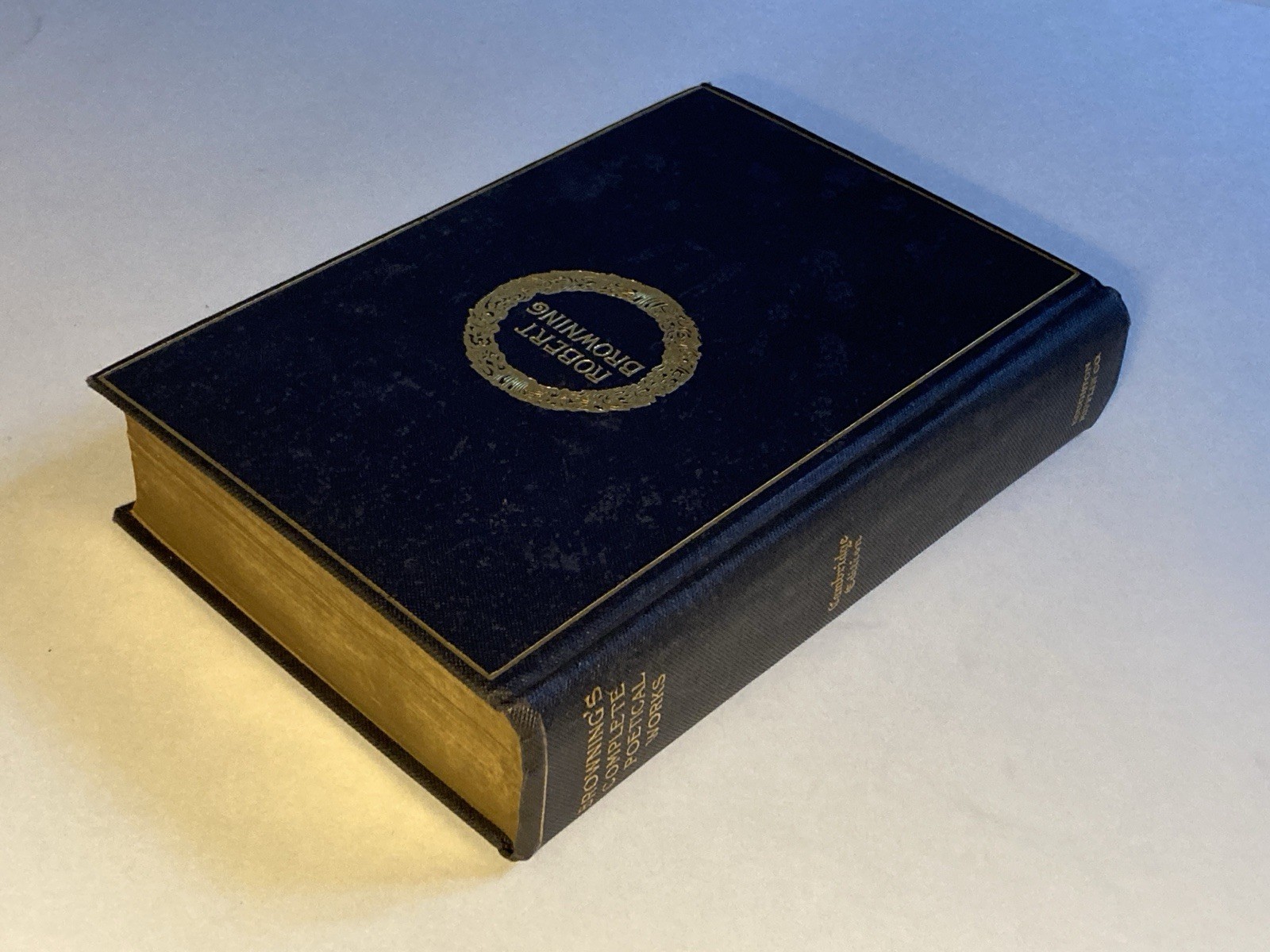Complete Poetical Works by Browning; 1895 Cambridge Edition, VG Condition