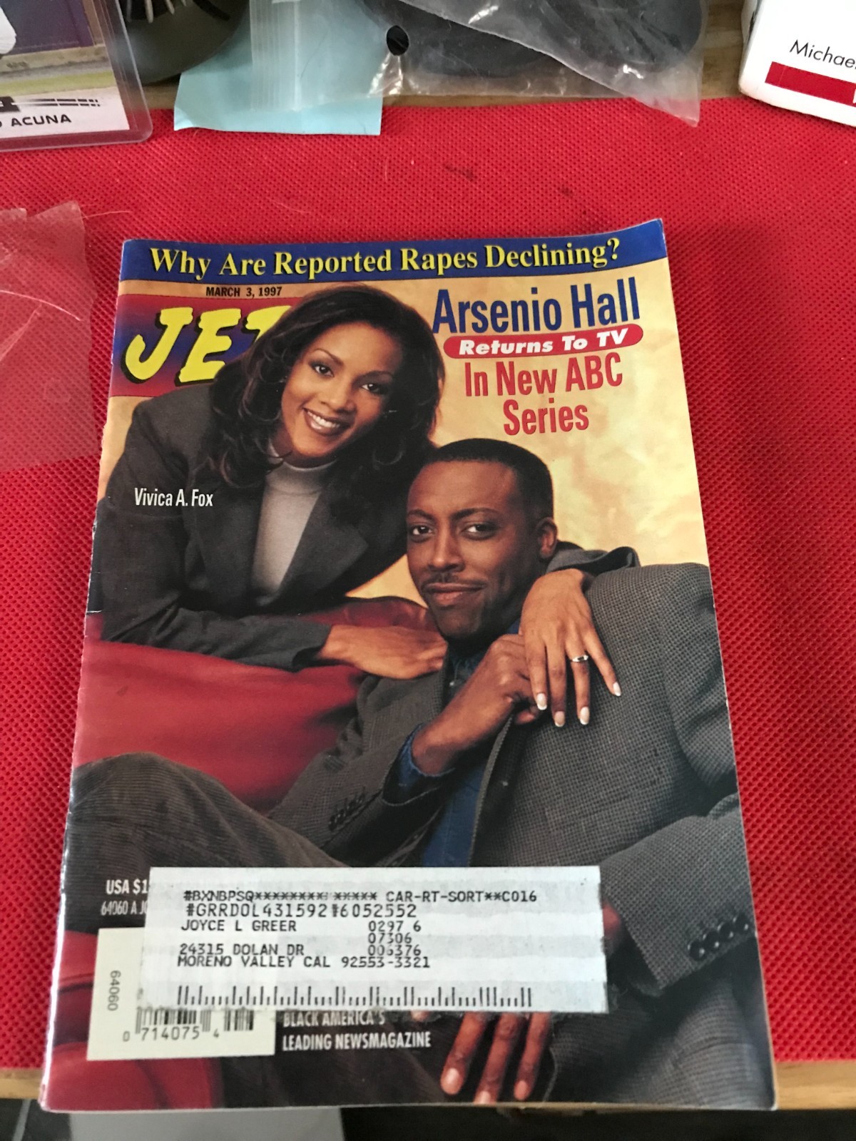 Jet Magazine March 3, 1997 – Vivica A. Fox & Arsenio Hall – Rapes Declining A10