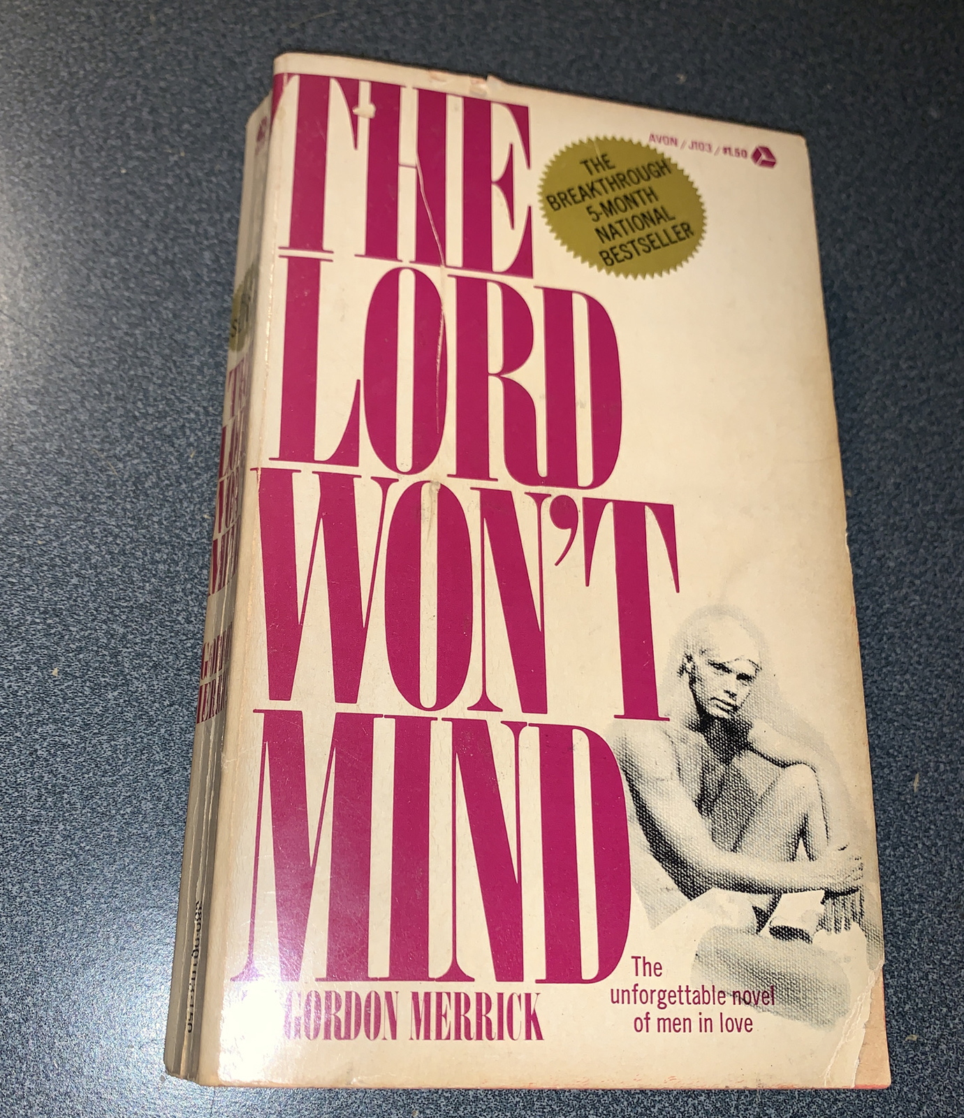 The Lord Won’t Mind by Gordon Merrick -S/C Avon Print-1972-Good
