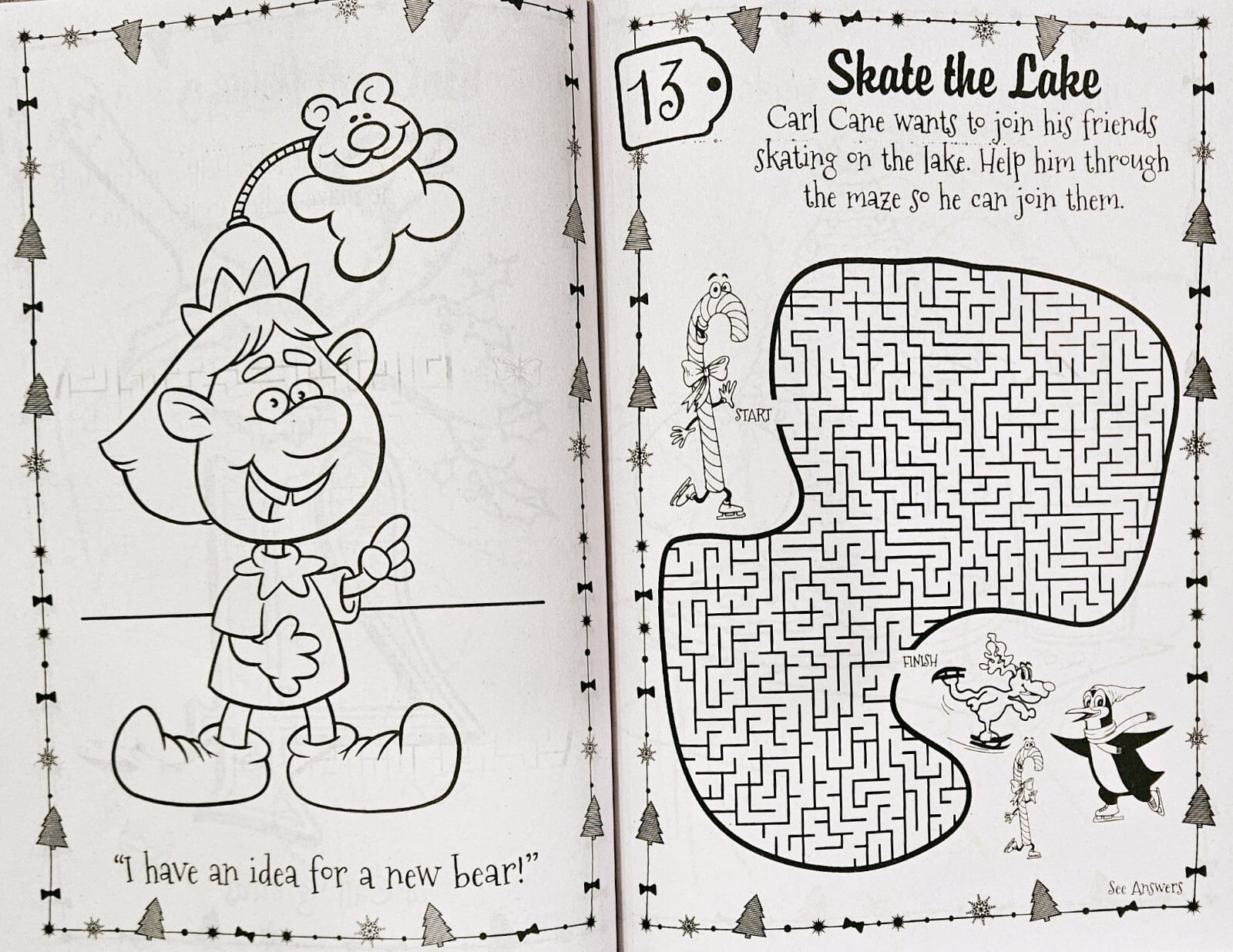 Christmas Coloring & Activity Book Set Of 4 Over 500 Pages!