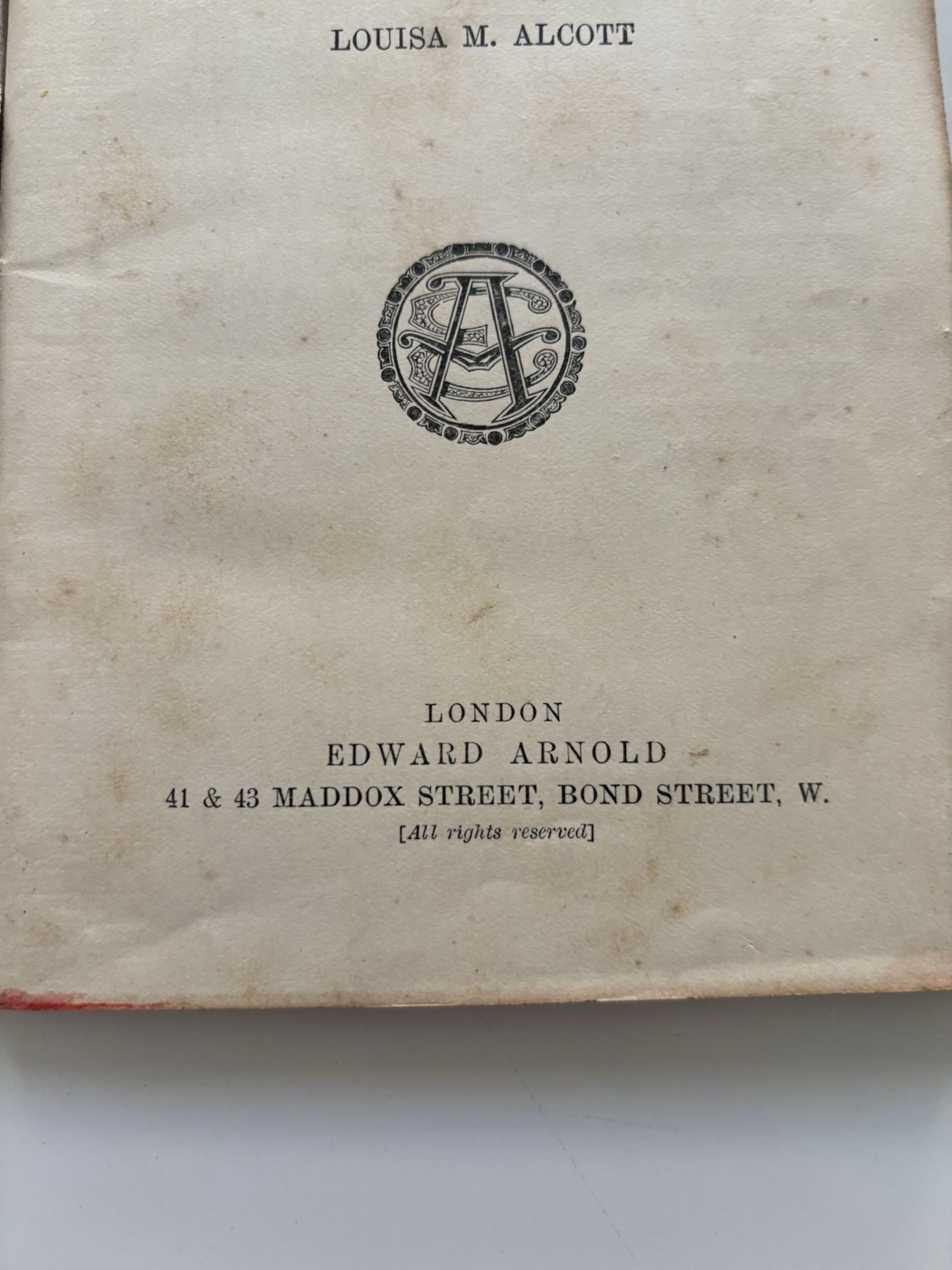 Antique Book England “Scenes from Little Women” Illustration • Edward Arnold Pub
