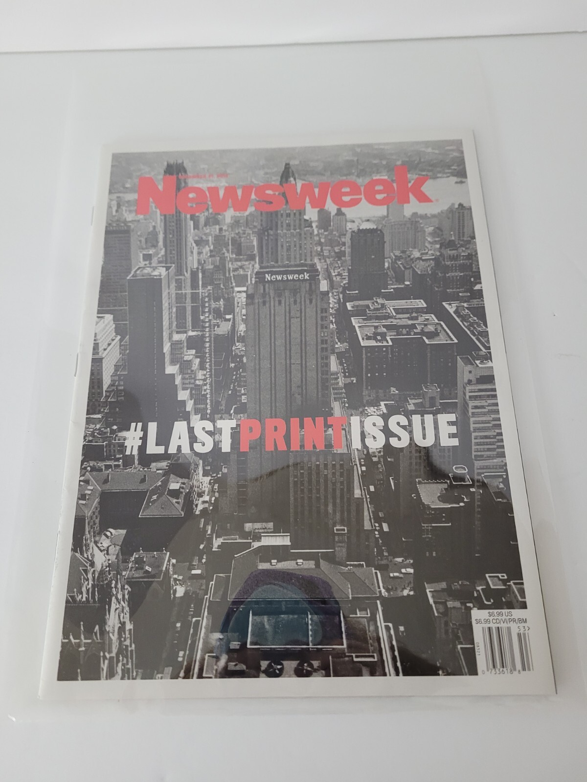NEWSWEEK #LAST PRINT ISSUE MAGAZINE DECEMBER 31,2012 no label OUT OF PRINT