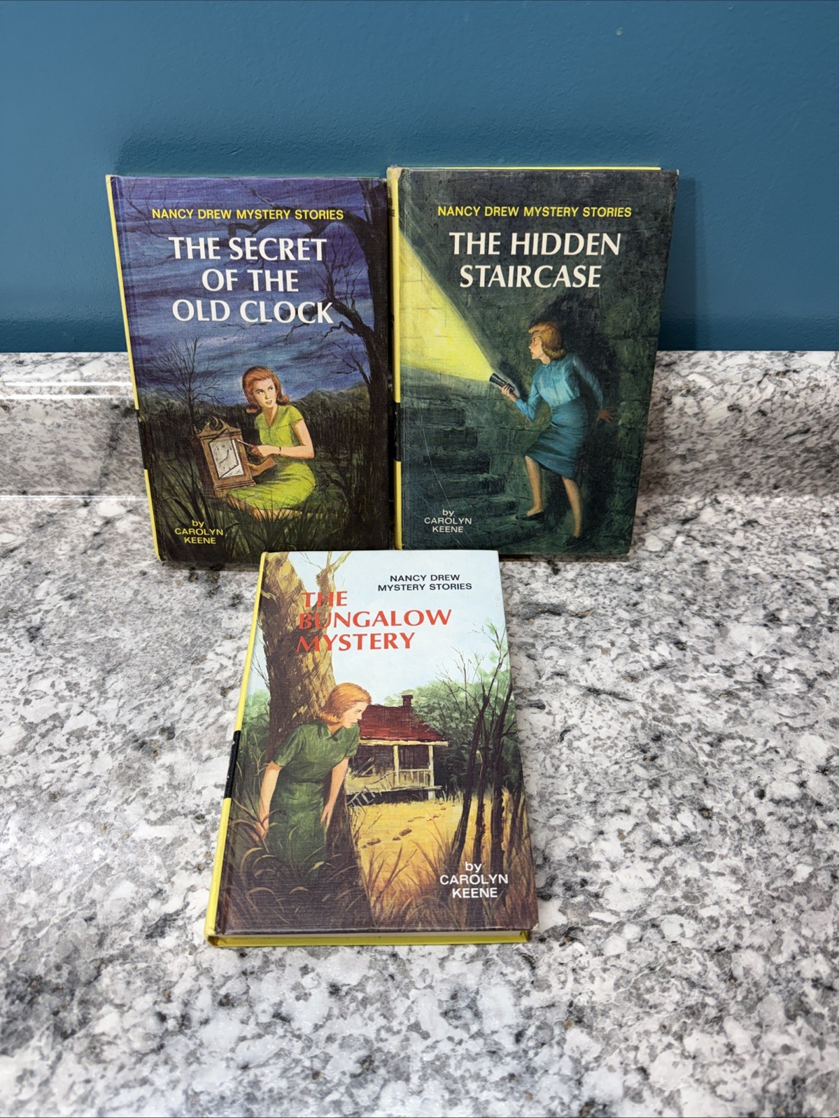Nancy Drew #1,2,3 Book Lot Carolyn Keene 1959 & 1960 Hardcover Vintage