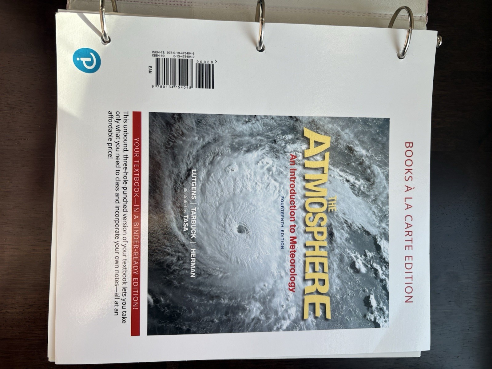 Atmosphere : An Introduction to Meteorology (2018, Ringbound