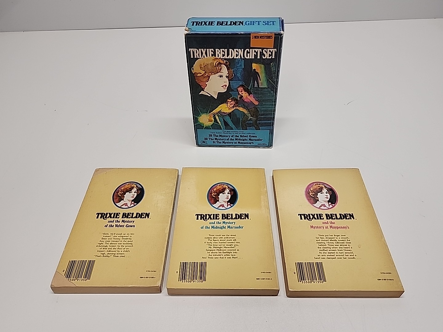 TRIXIE BELDEN Vintage Book Lot 29 30 31 PB Mysteries by Kathryn Kenny Gift Set