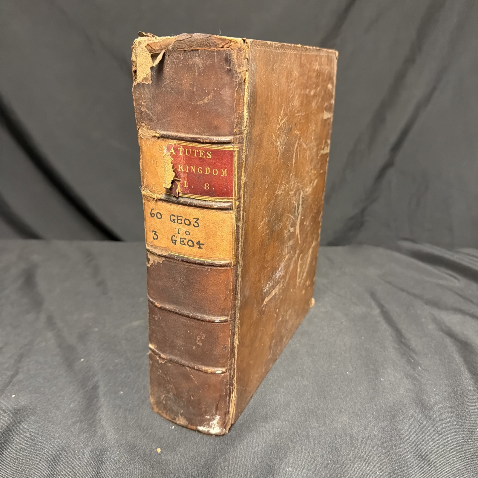 The Statutes United Kingdom George III-IV 1819-1822 Vol 8 huge Book – SKU (1911)