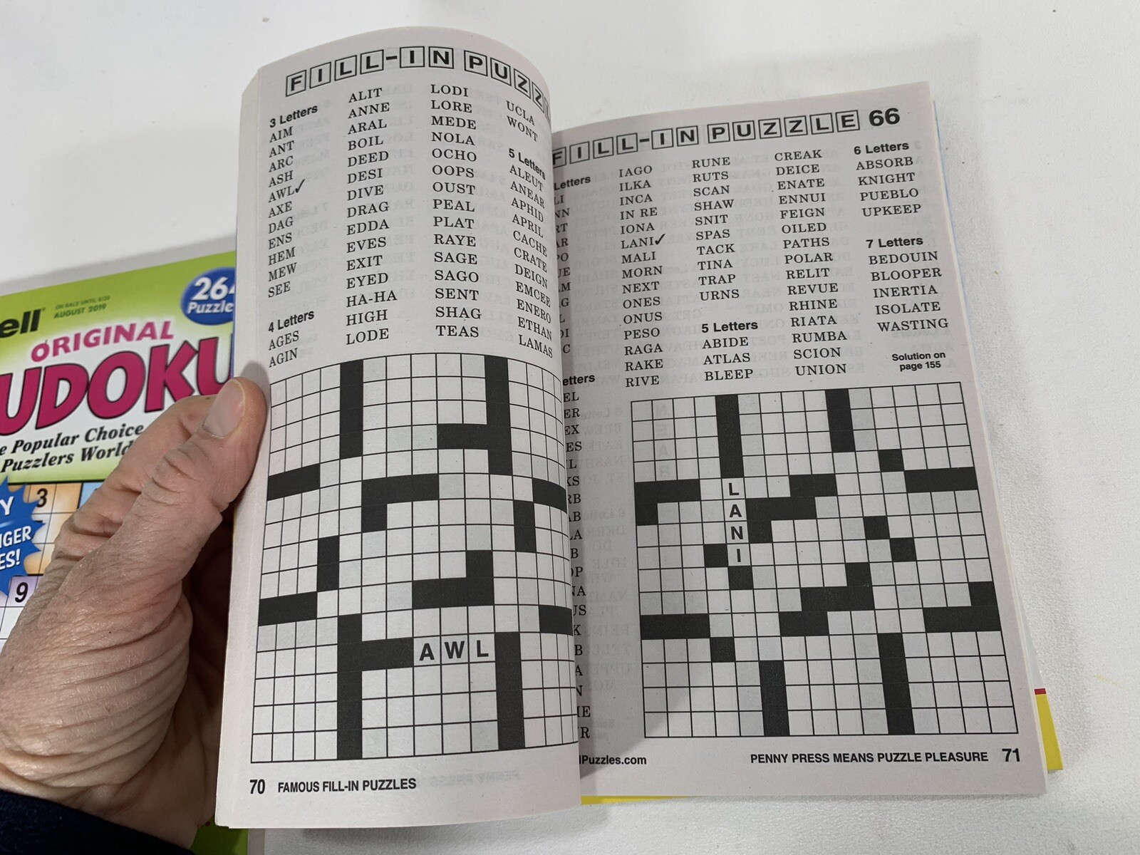 2019 Penny Press Fill Ins – Good Time Word Seek Puzzles Dell Orig SUDOKU 3 Bks B