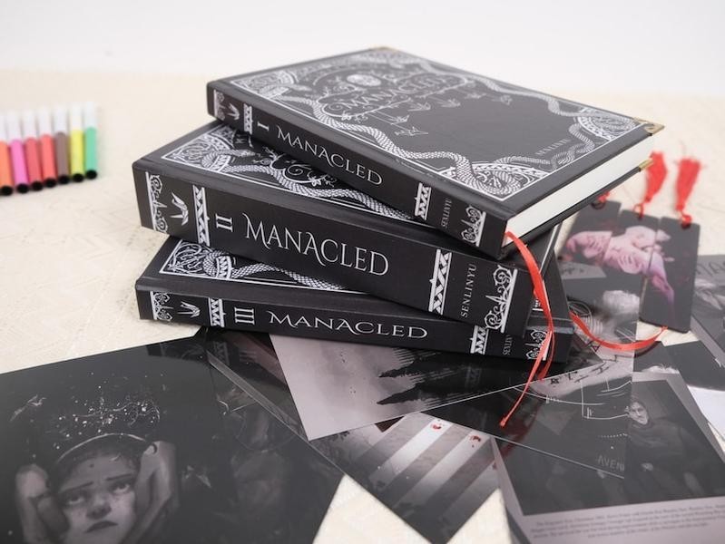 Manacled book Hardcover-Complete 3 Volume Set with Illustrations Dramione Fanfic