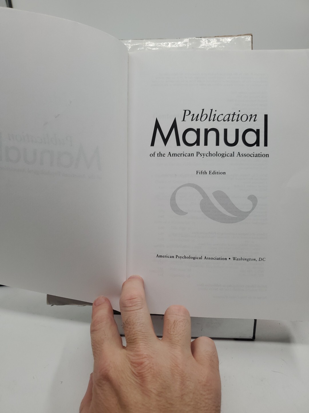 Publication Manual of the American Psychological Association Fifth Edition