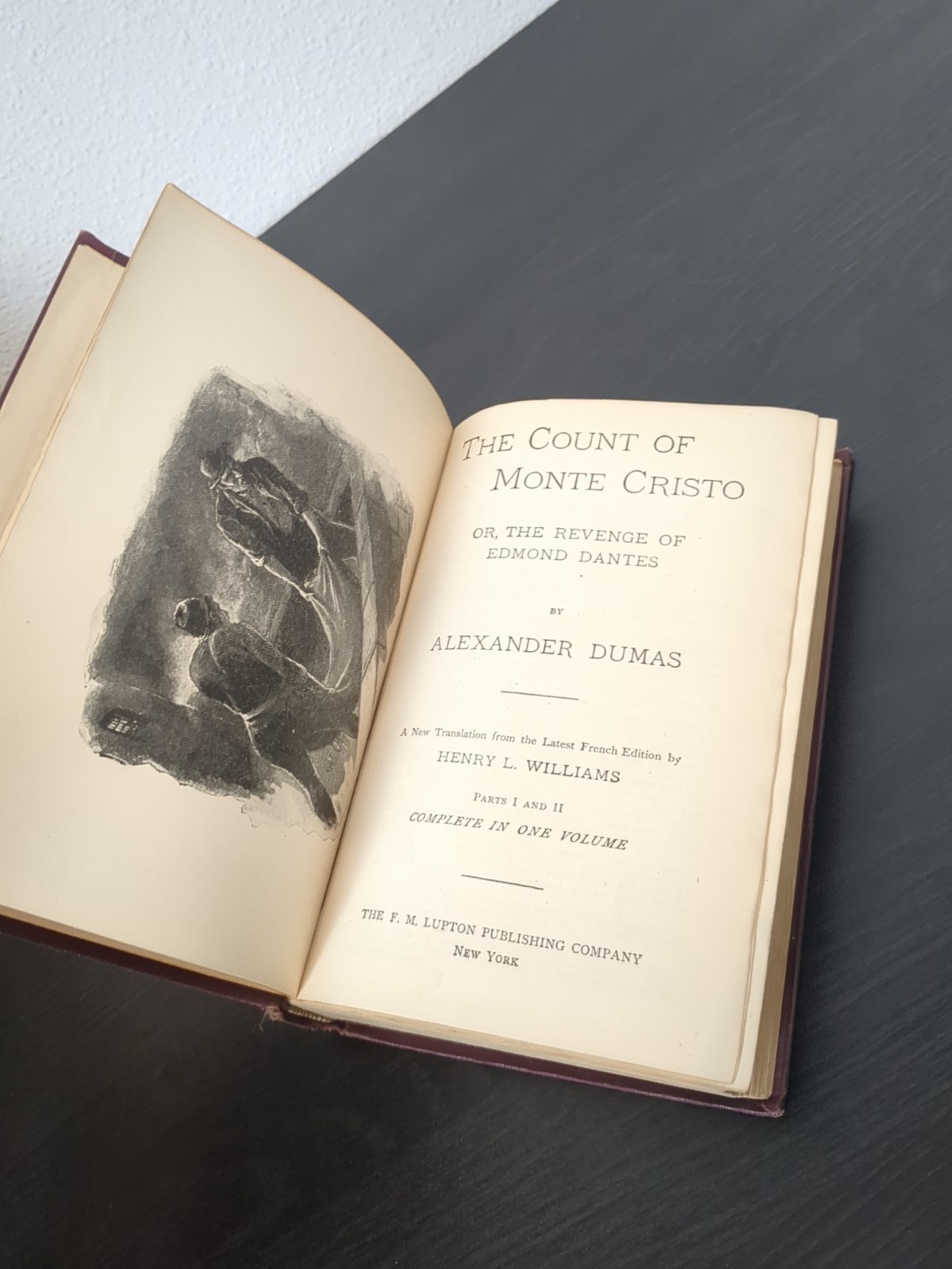 Alexander Dumas Count of Monte Cristo – 1890s Lupton One Volume Edition
