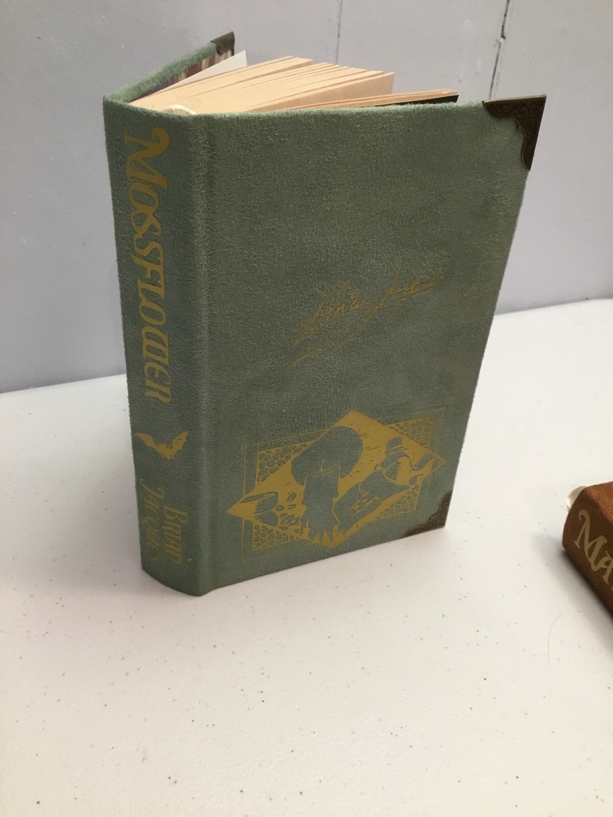 Brian Jacques, Redwall Series Books 1-5, Custom Bound in Suede, Mossflower