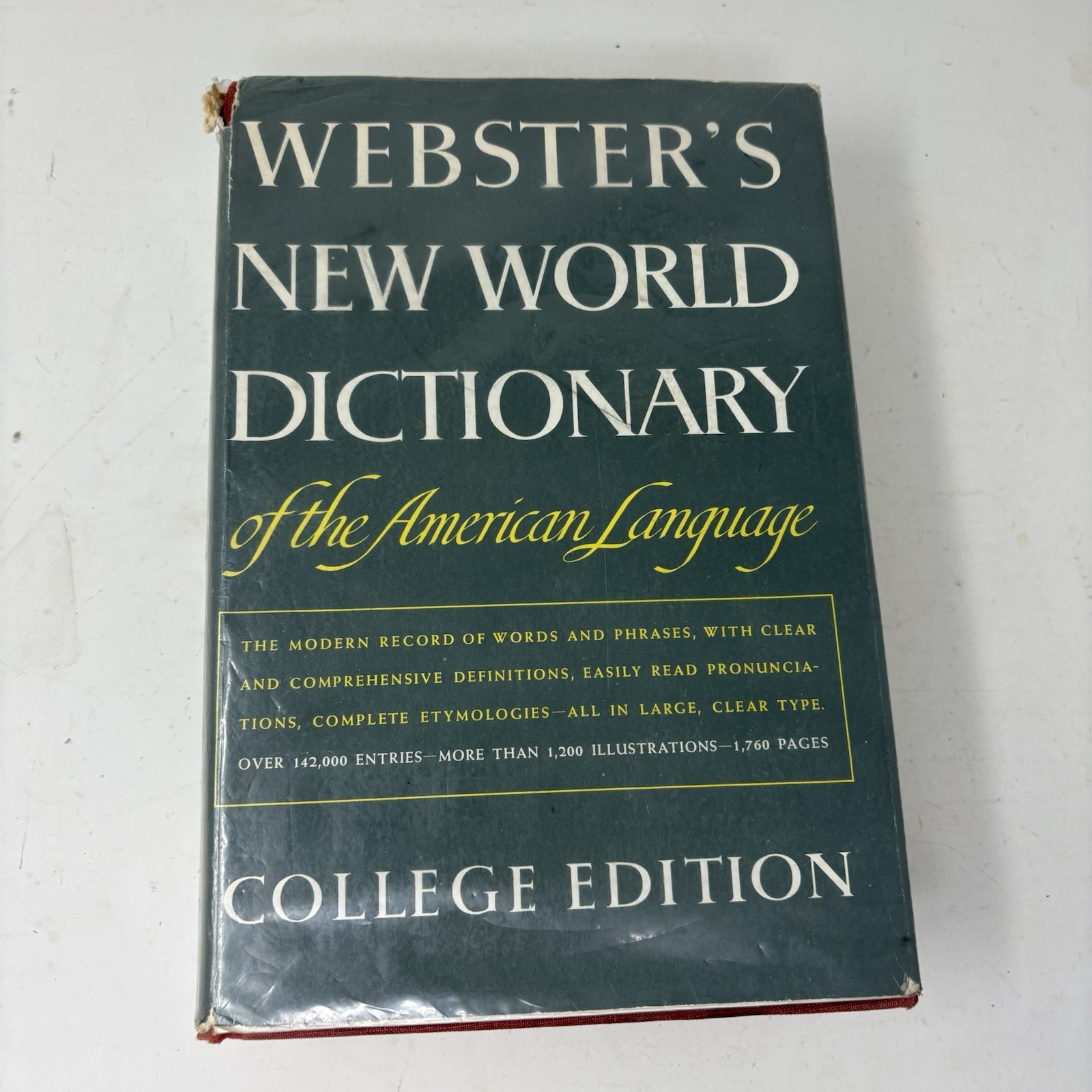 Vintage 1966 Red Webster’s New World Dictionary American Language Hardcover