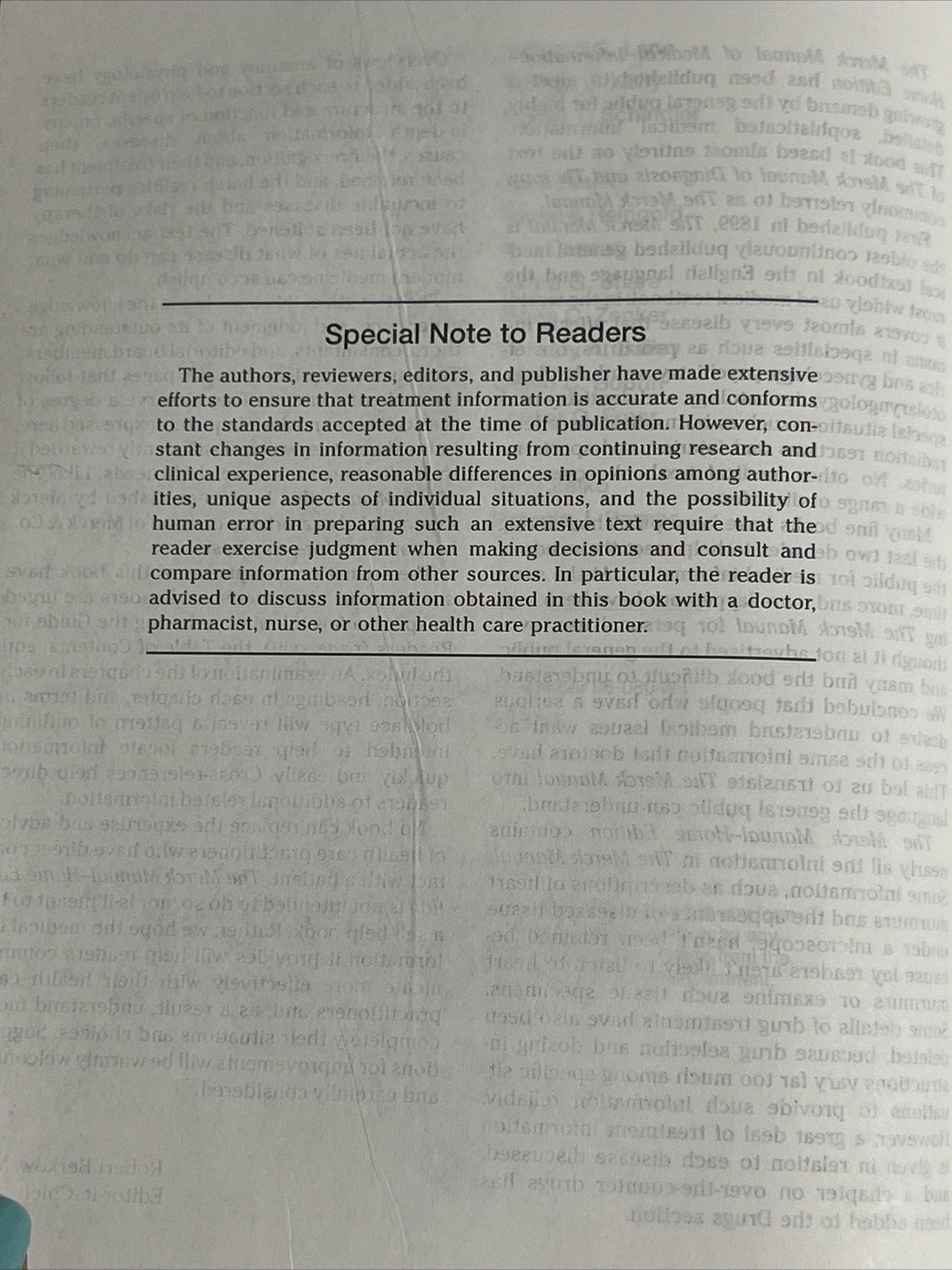 The Merck Manual of Medical Information by Mark H. Beers (1997, Trade Paperback)