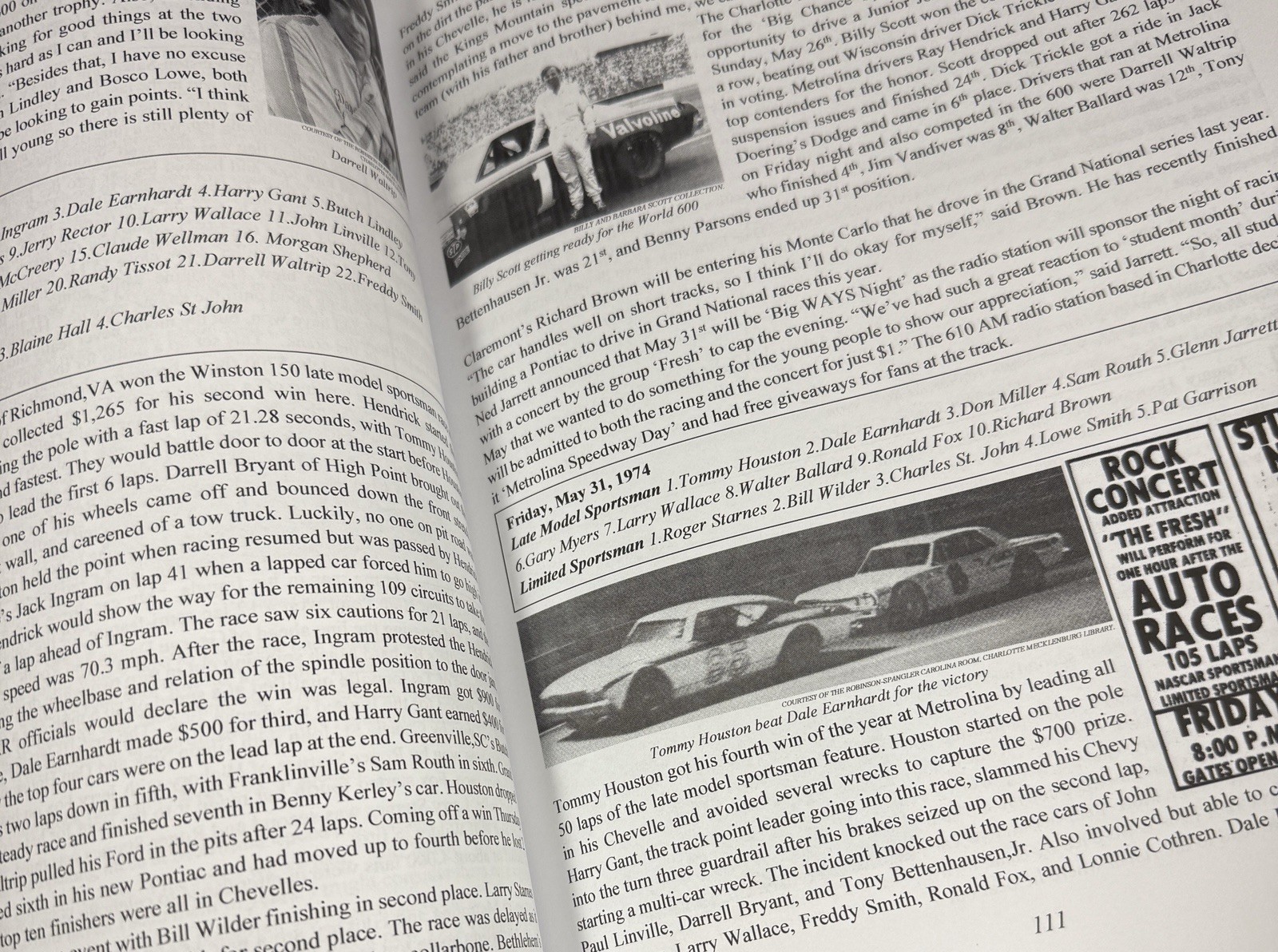 Metrolina Speedway Book 500 Pages Complete History