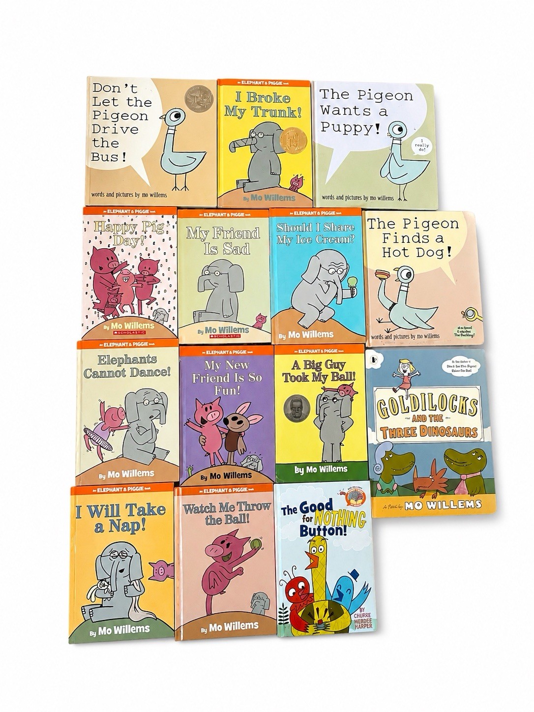 Mo Willems Elephant & Piggie & Pigeon Books Lot 13 Kids Hardcover Paperback Set