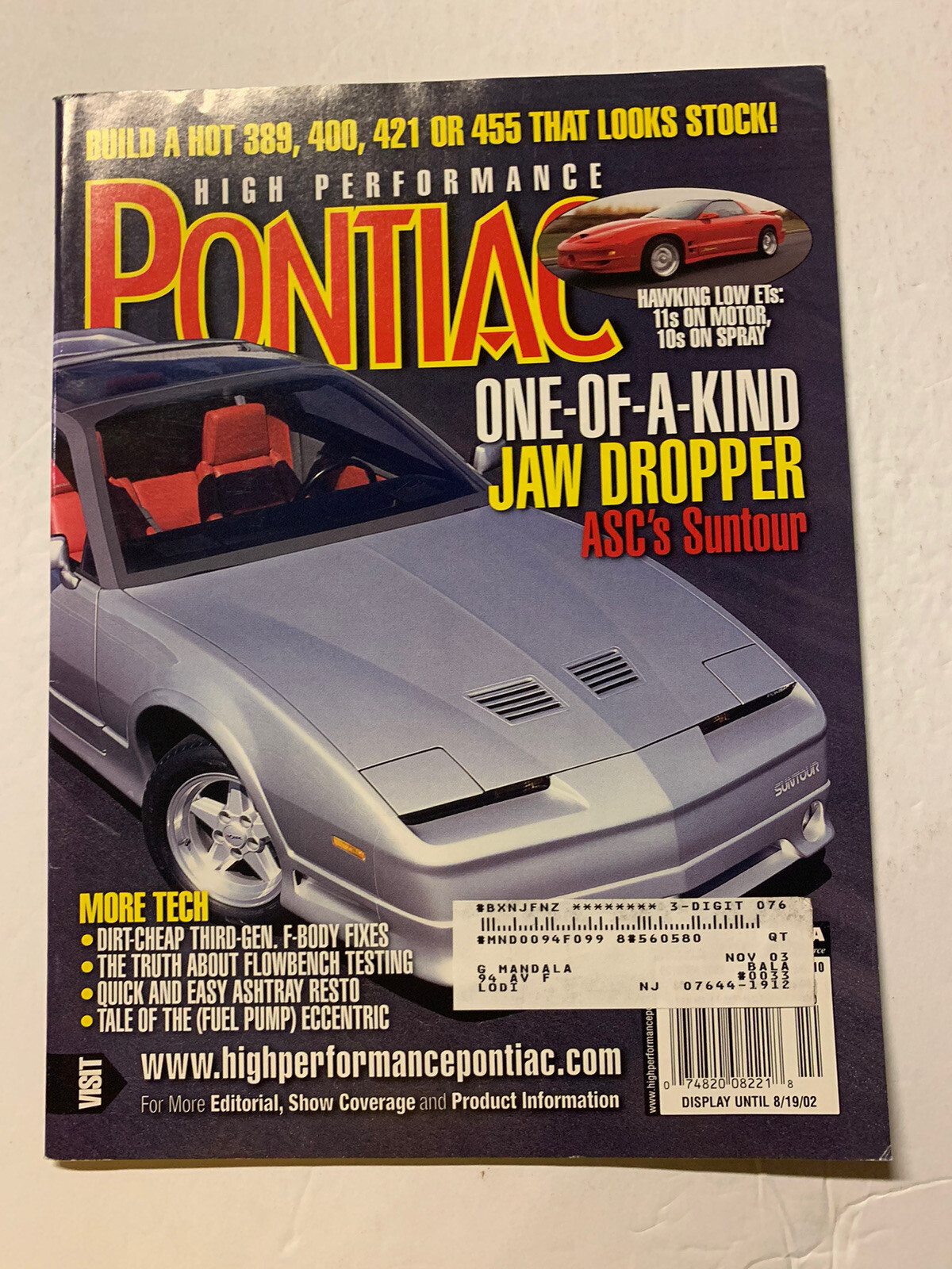 Pontiac MAGAZINE 2002… 12 In Total Near Mint-Mint None Finer