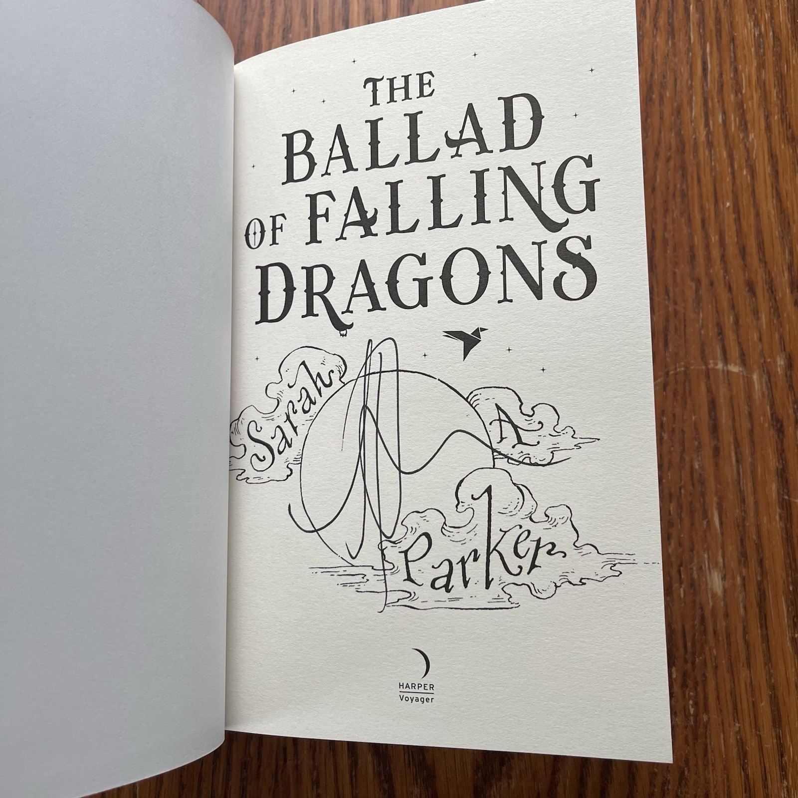 Signed Waterstones The Ballad of Falling Dragons Sarah A. Parker *Damaged*