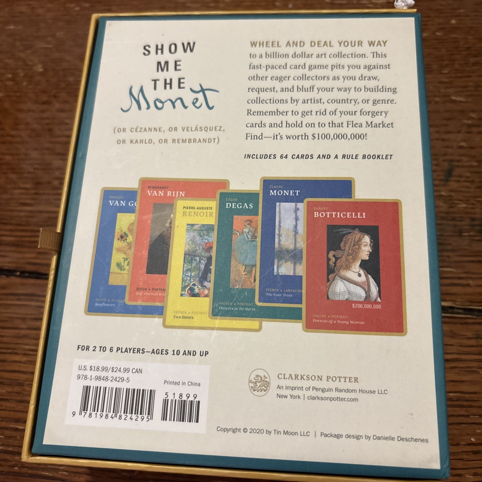 Clarkson Potter Show Me The Monet: A Card Game for Wheelers and (Art) Dealers, C
