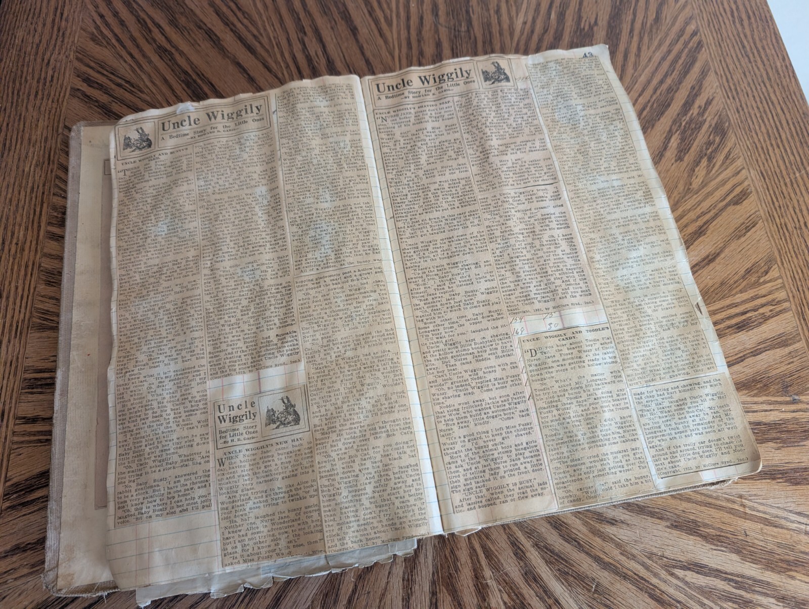 One of a kind! Uncle Wiggly 1910’s, 1920’s – 200 Pages of Newspaper clippings