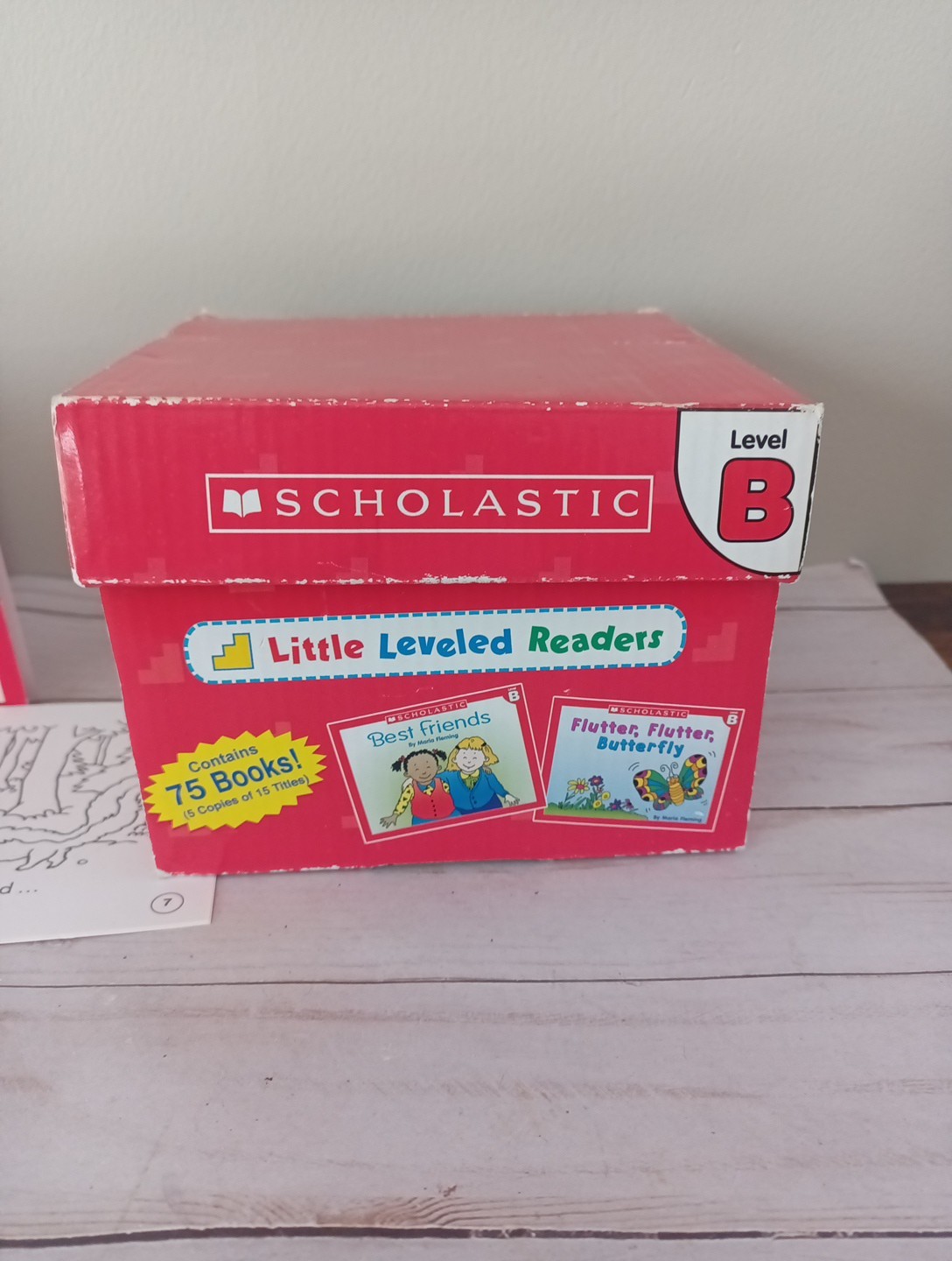 Scholastic Little Leveled Readers Level B 74 piece book set w/ box 2003