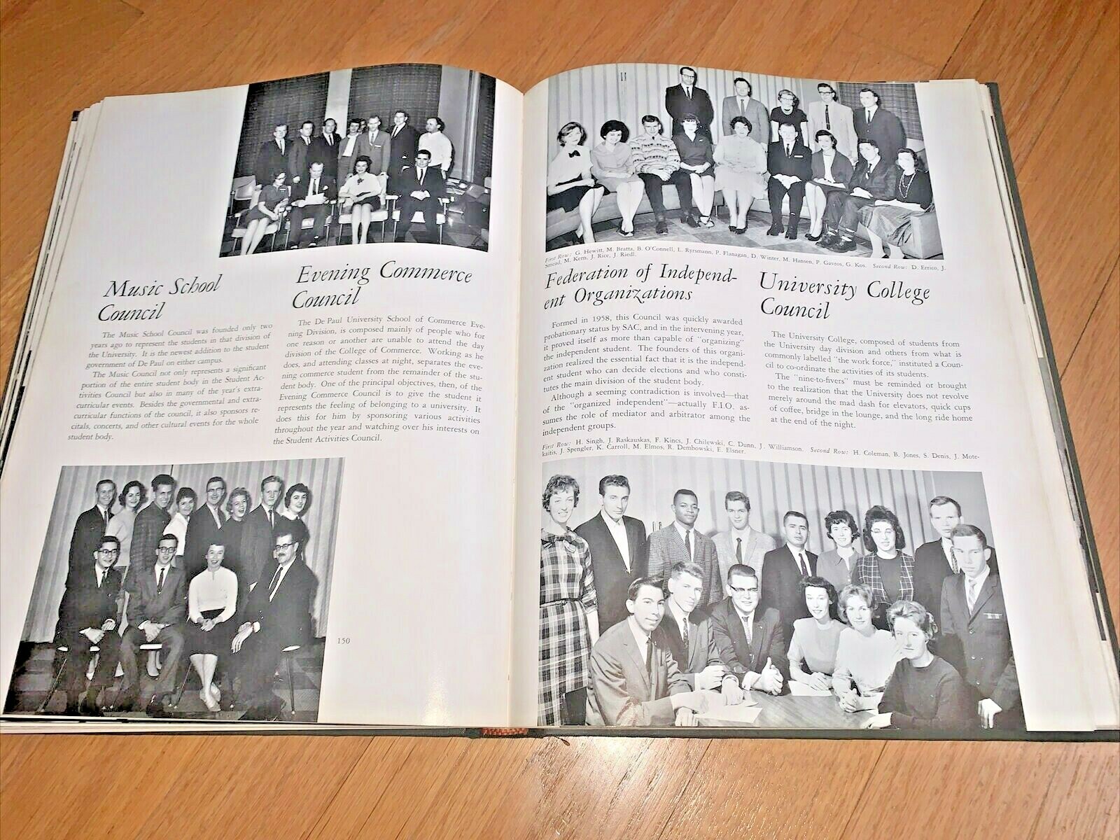 1962 DEPAUL UNIVERSITY YEARBOOK -THE DEPAULIAN Chicago 240 pages No Signatures