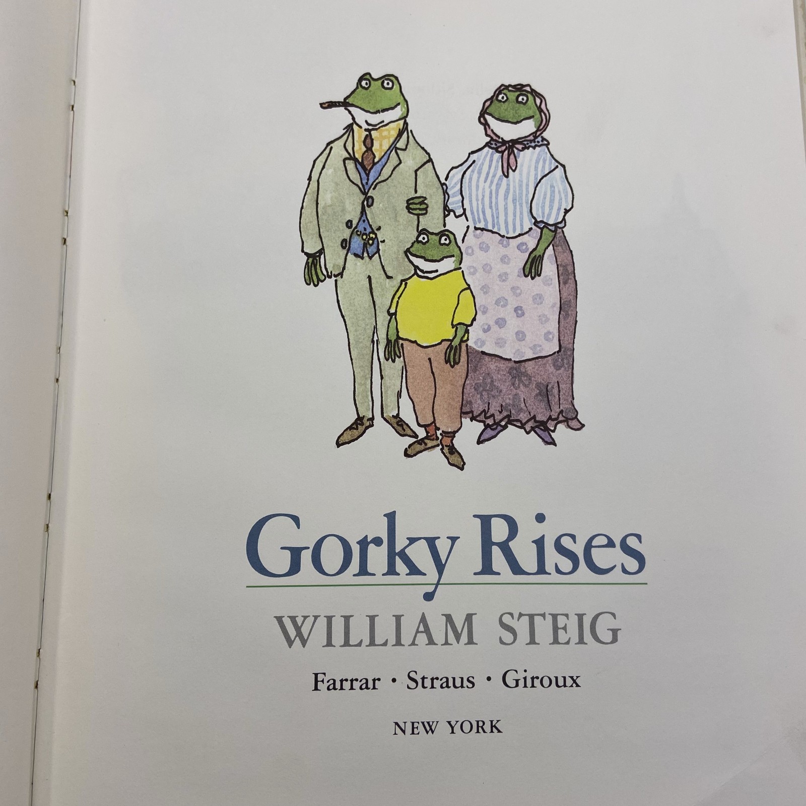 Gorky Rises William Steig 1980 1st Edition Farrar Straus Giroux Illustrated HCDJ