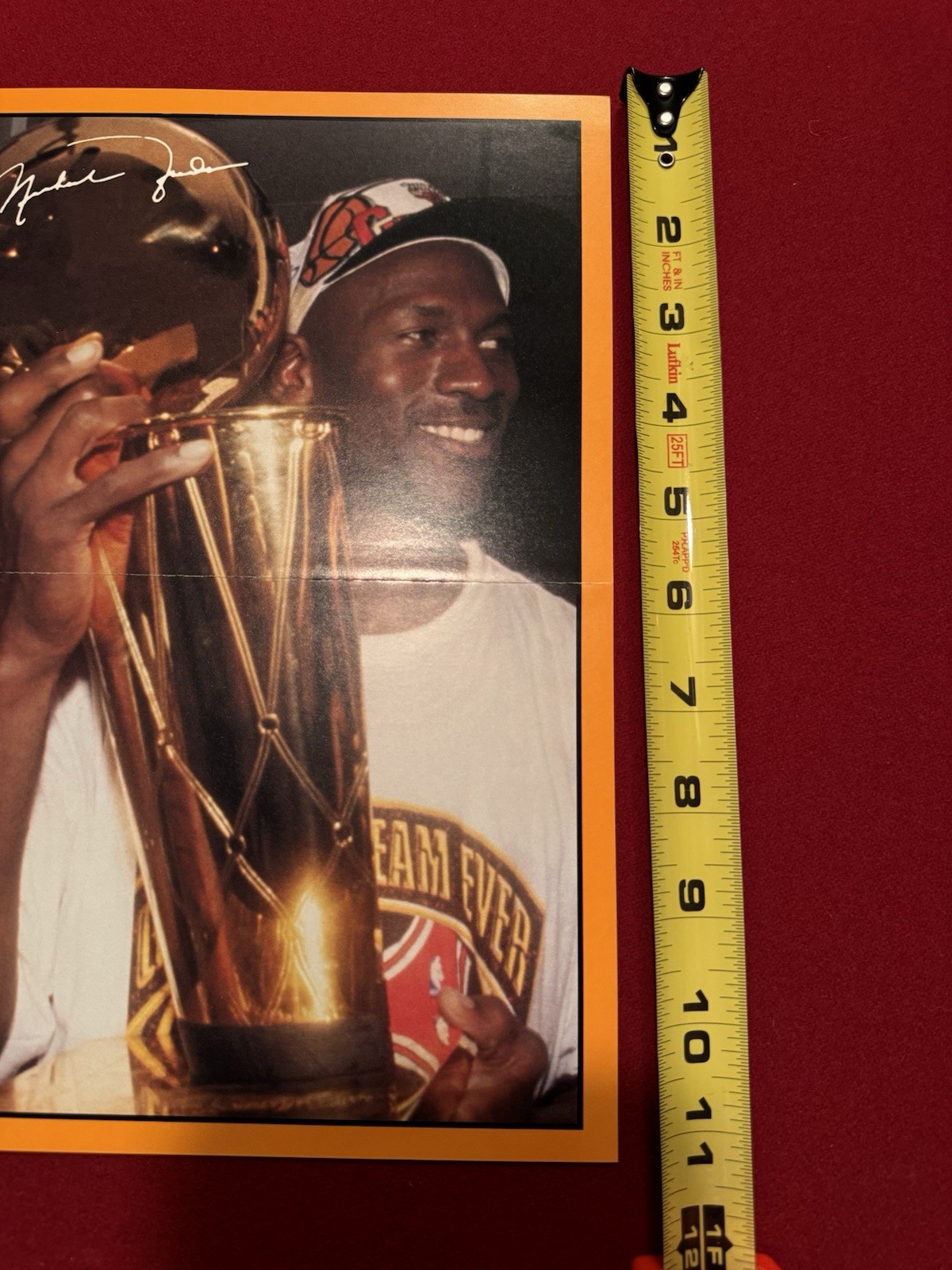 1991 Michael Jordan 8×11.5 in. David Stern Facsimile NBA Finals Bulls Champions