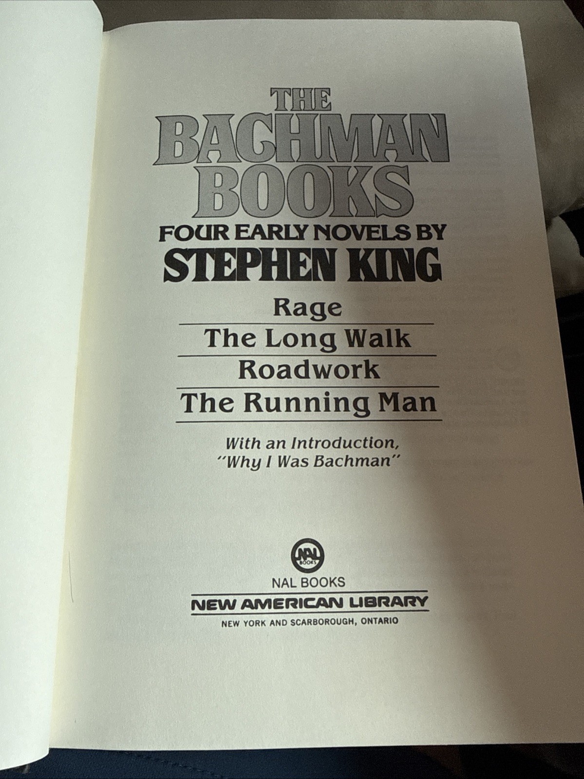 The Bachman Books First Edition by Stephen King 1985 NAL Hardcover With Rage