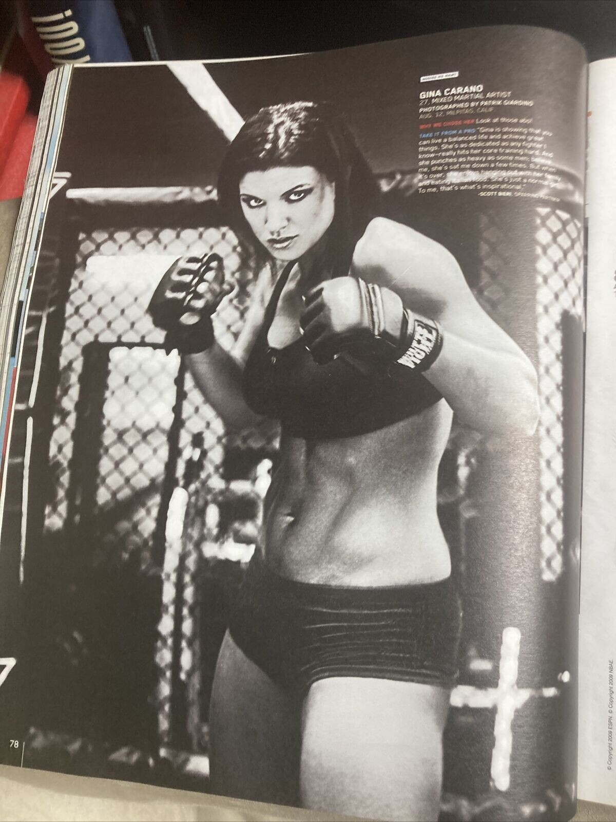 2009 ESPN THE BODY MAGAZINE SERENA WILLIAMS BEST FEMALE TENNIS CHAMP GINA CARANO