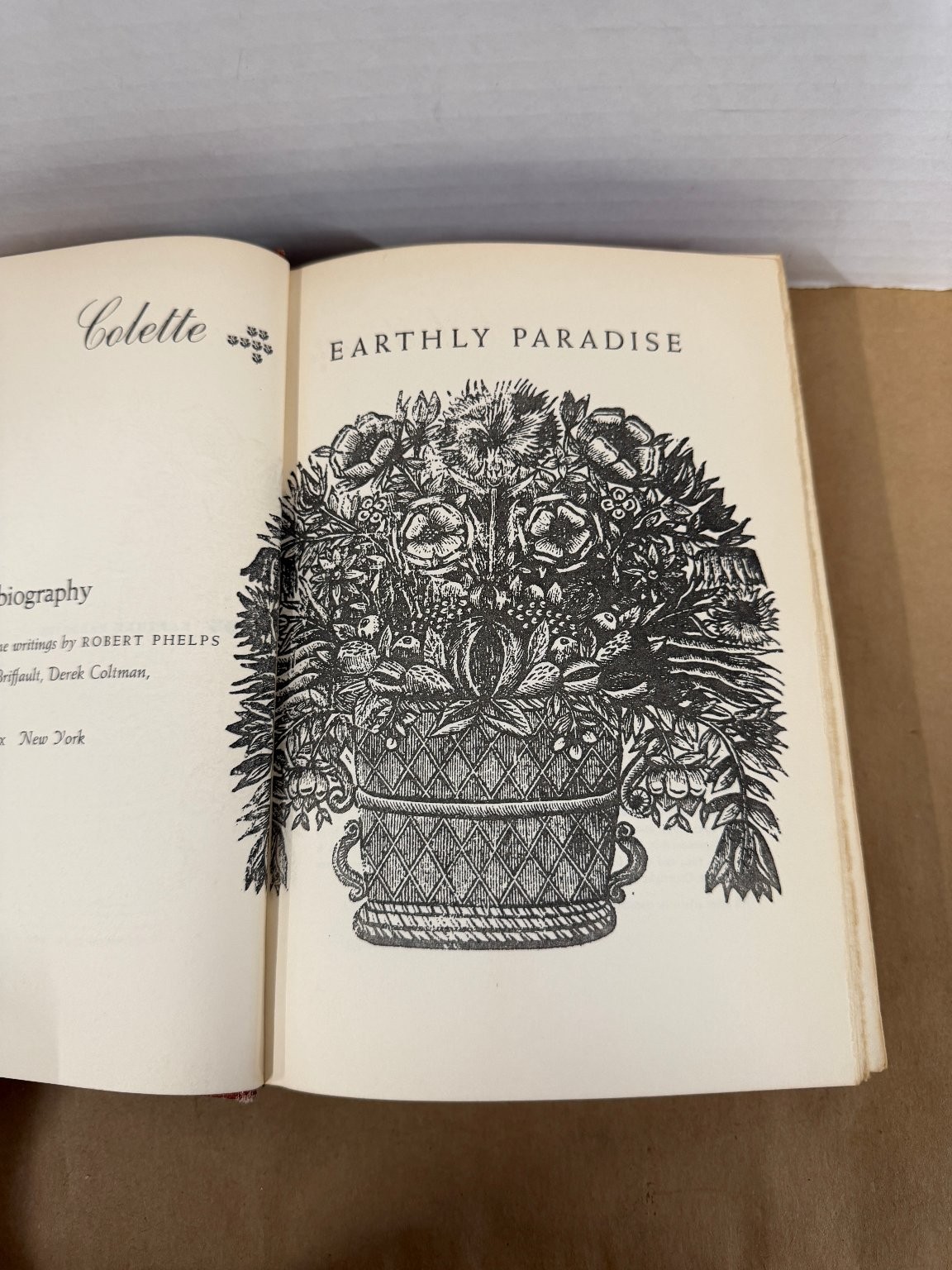 Colette EARTHLY PARADISE First Printing 1966 Anthology Marshall Lee Design