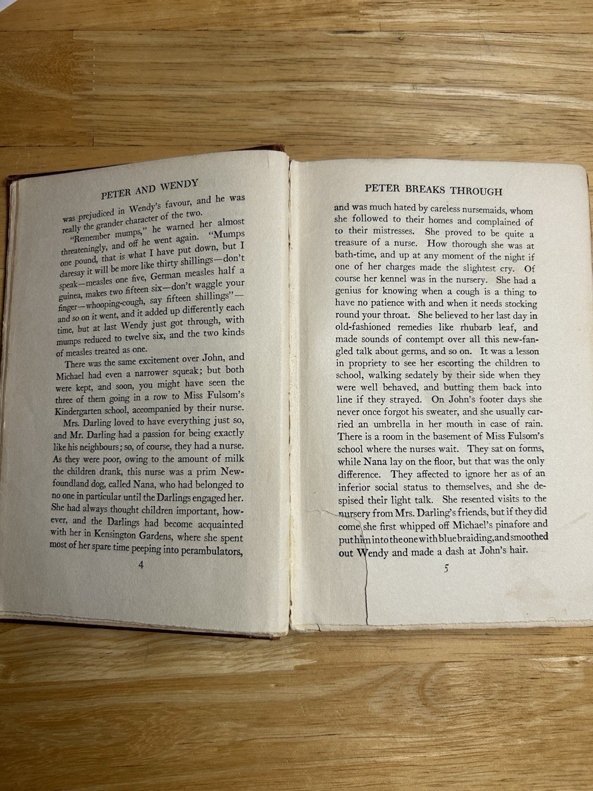 1915 PETER & WENDY/MARGARET OGILVY BY J M BARRIE; Charles Scribner’s Sons
