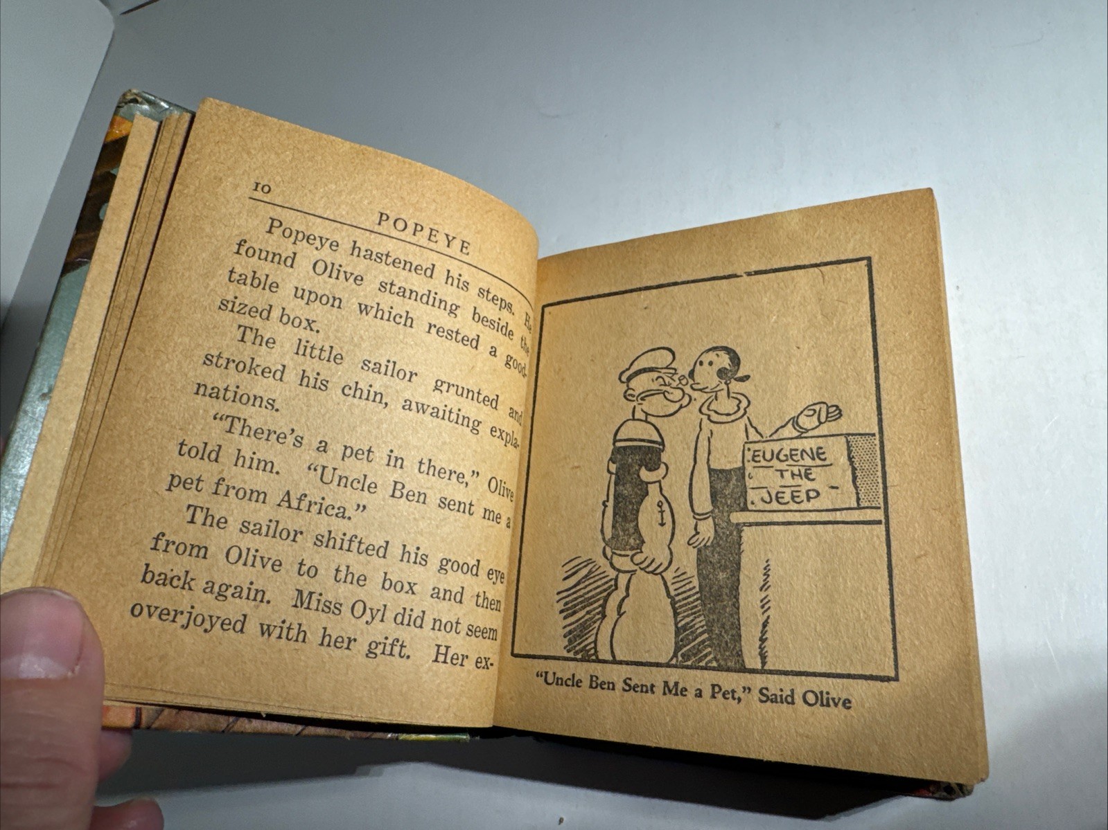 Popeye and the Jeep 1937 Big Little Book Vintage Whitman Segar Comic Strip