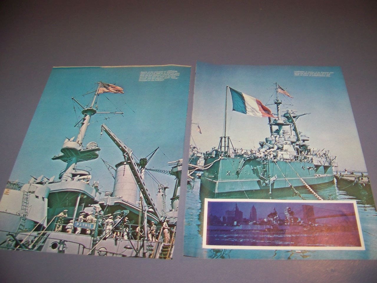 HISTORY..USS LORRAINE ..COLOR PHOTO PAGES ..RARE (476R)