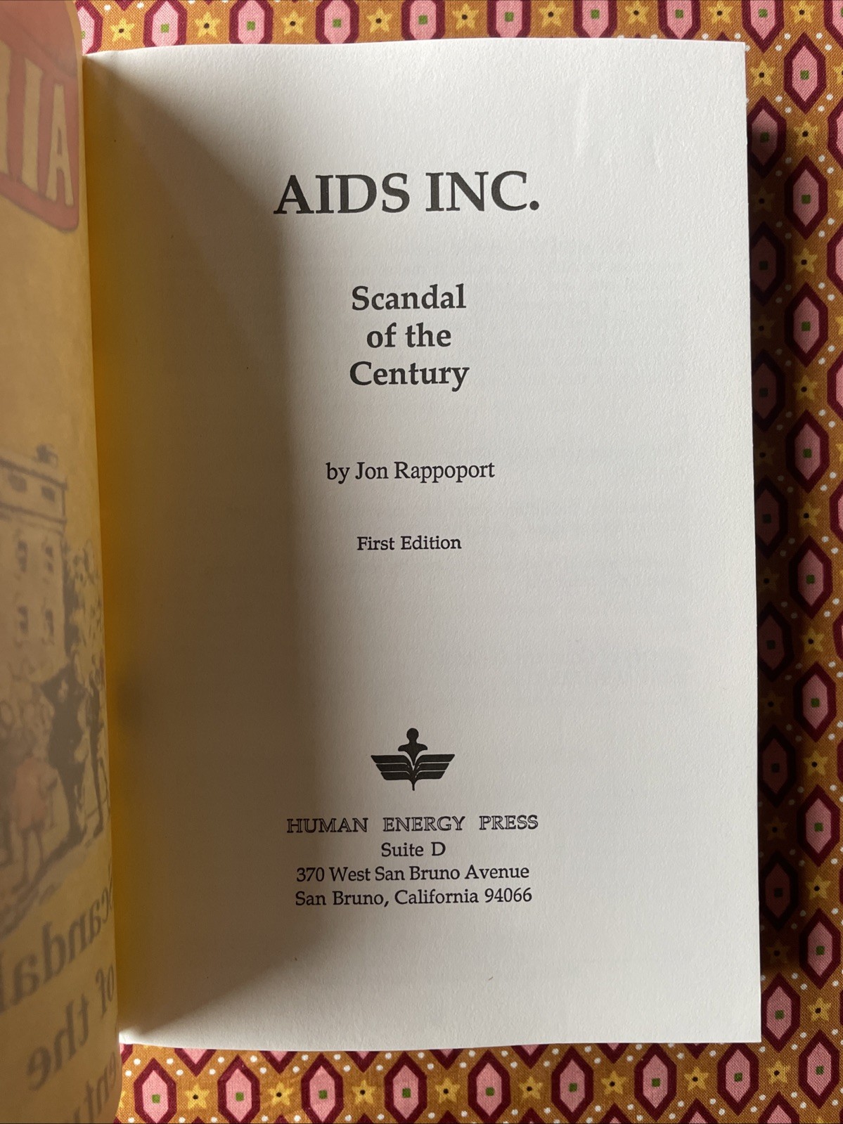 AIDS Inc. : Scandal of the Century by Jon Rappoport (1988 1st Edition PB 343 pp)