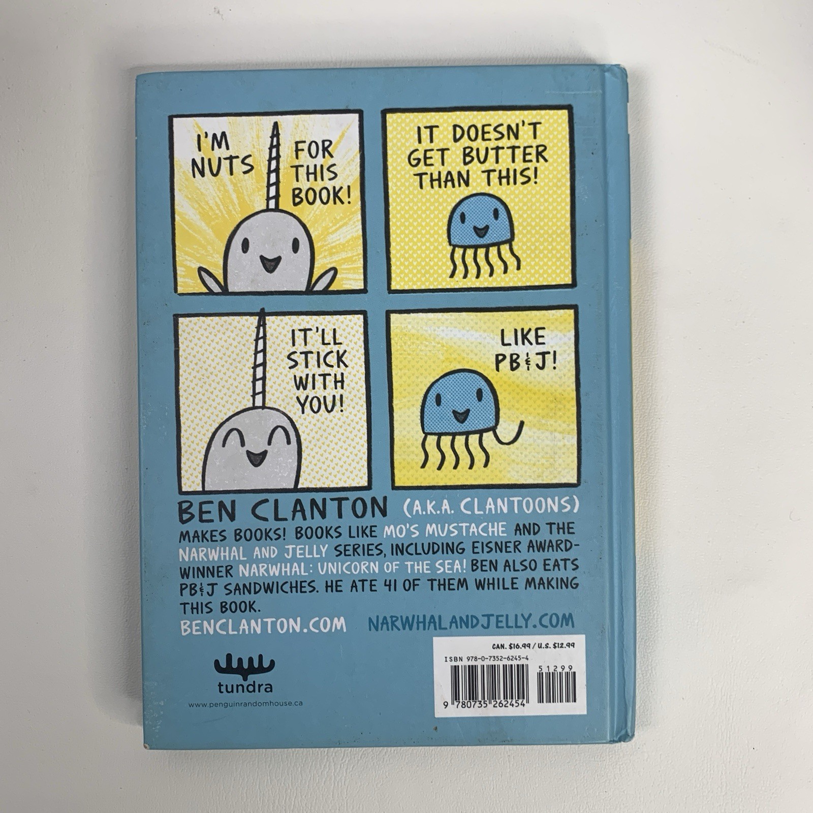 Narwhal and Jelly Books with Plush Narwhal Lot of 3 Hardback by Ben Clanton