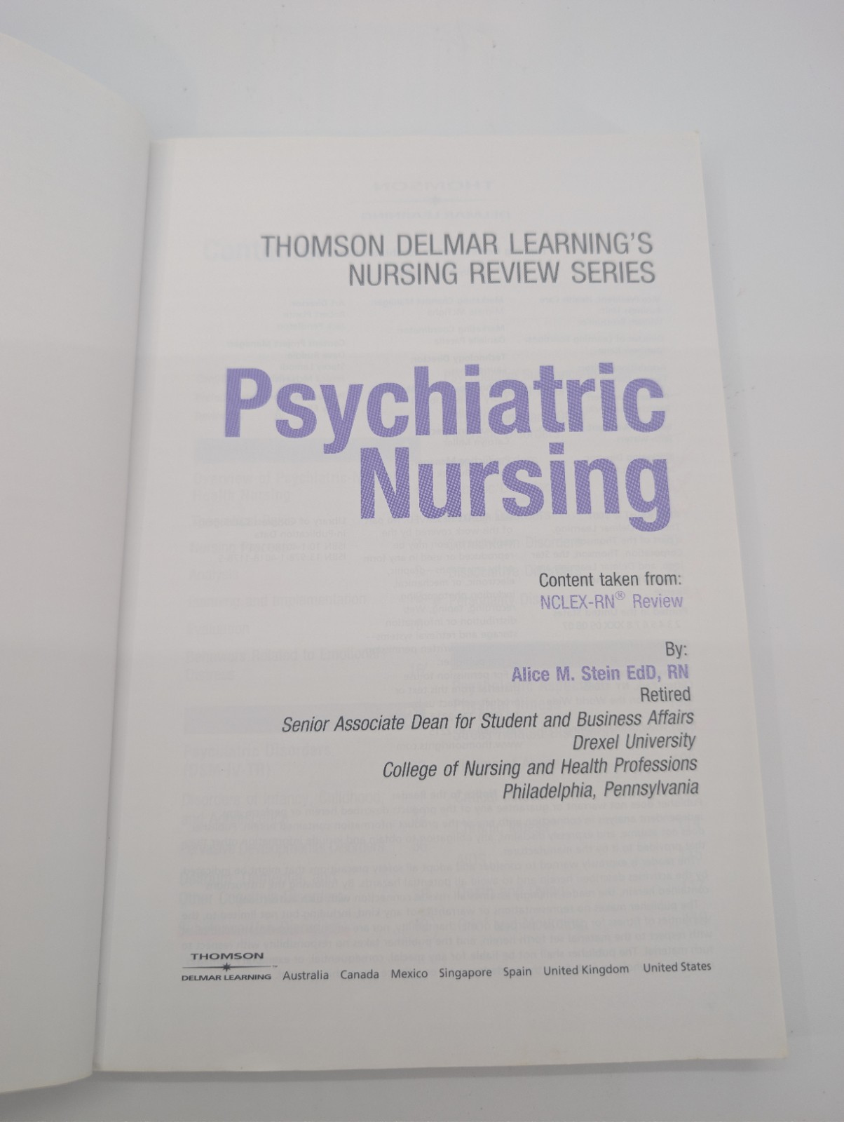 Delmar’s Nursing Review Series: Psychiatric Nursing By Delmar Learning