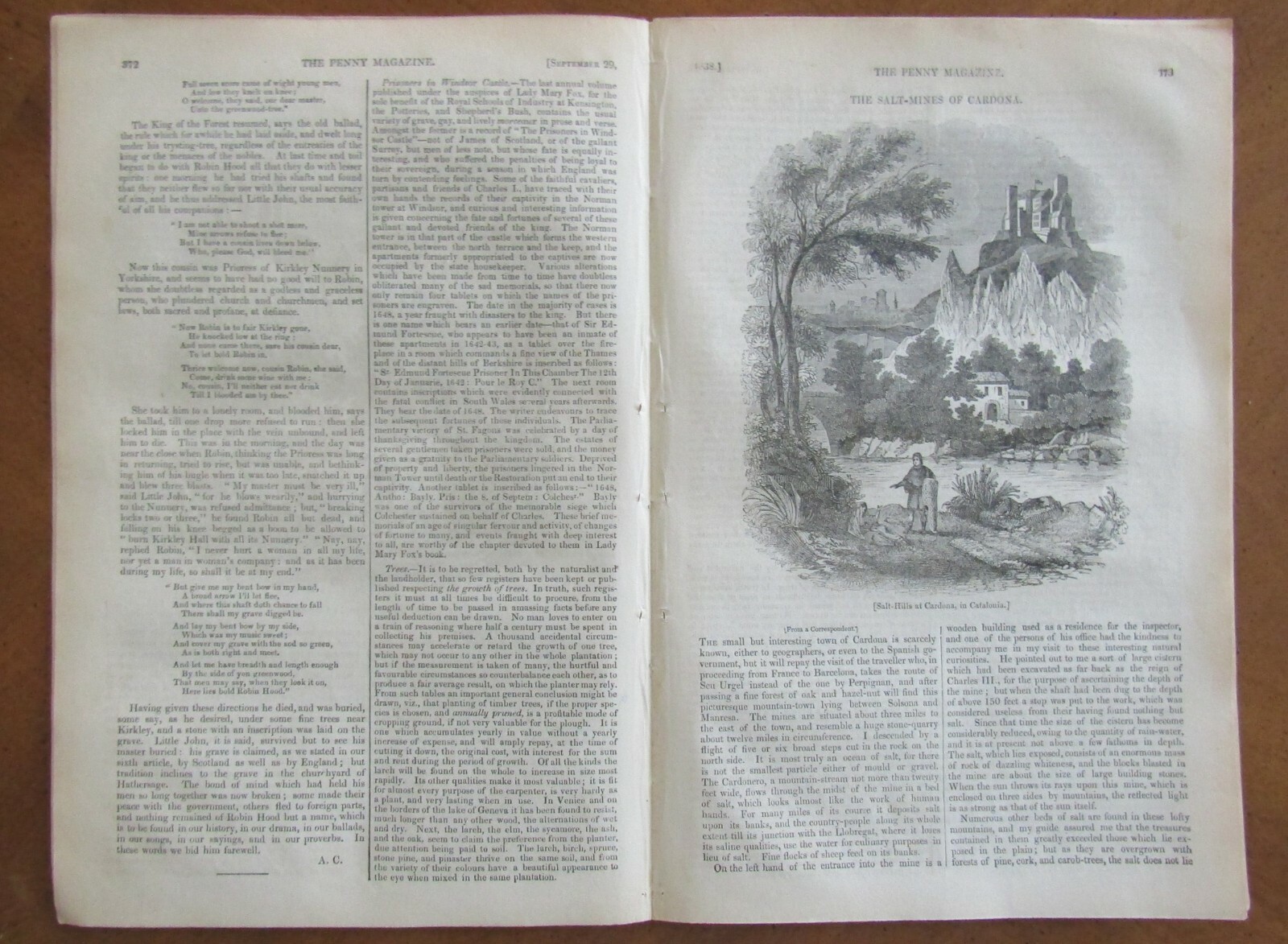 2 THE PENNY MAGAZINES 1838 No. 416 & 428 ROBIN HOOD BALLAD Cosmetics BOLOGNA