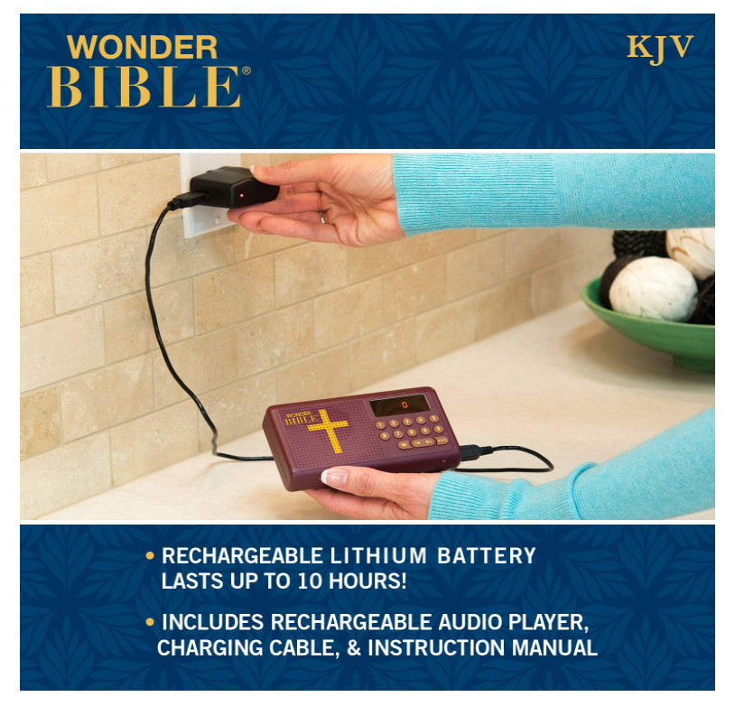 Wonder Bible KJV Talking Audio Bible Player King James Version – Free Shipping