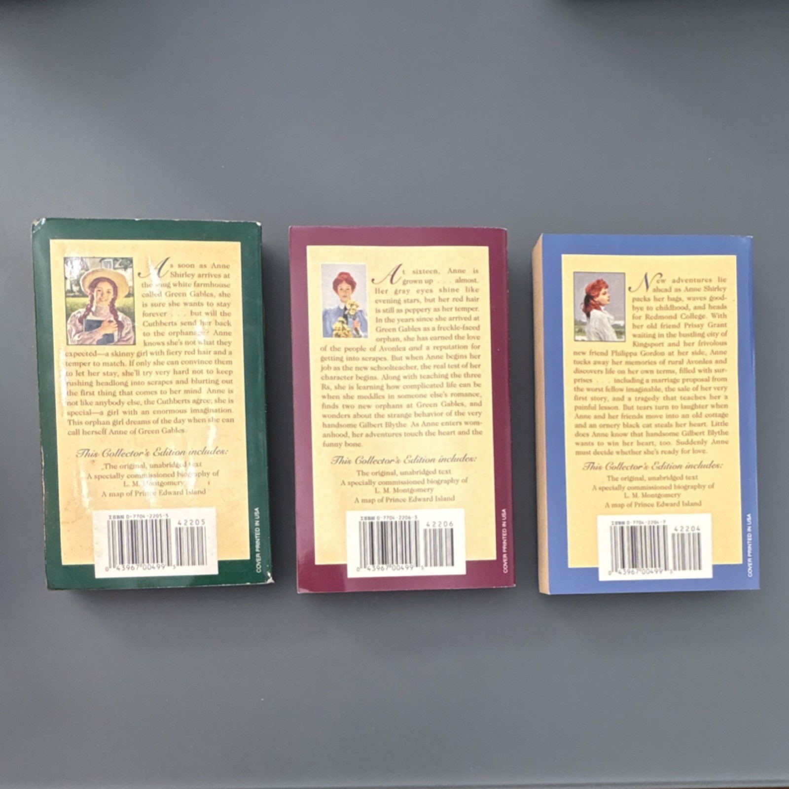 Anne of Green Gables 3 Book Box Set L.M. Montgomery Vintage Collector Edition