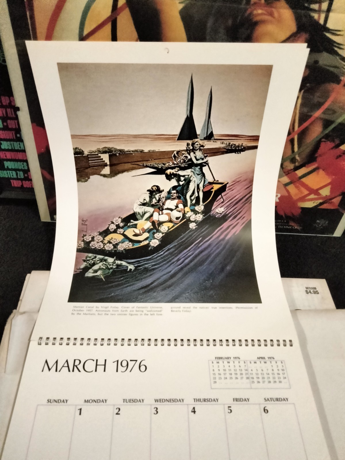 NEW SEALED THE WORLDS OF FANTASY CALENDAR 1976 SCIENCE FICTION VINTAGE ART SCIFI