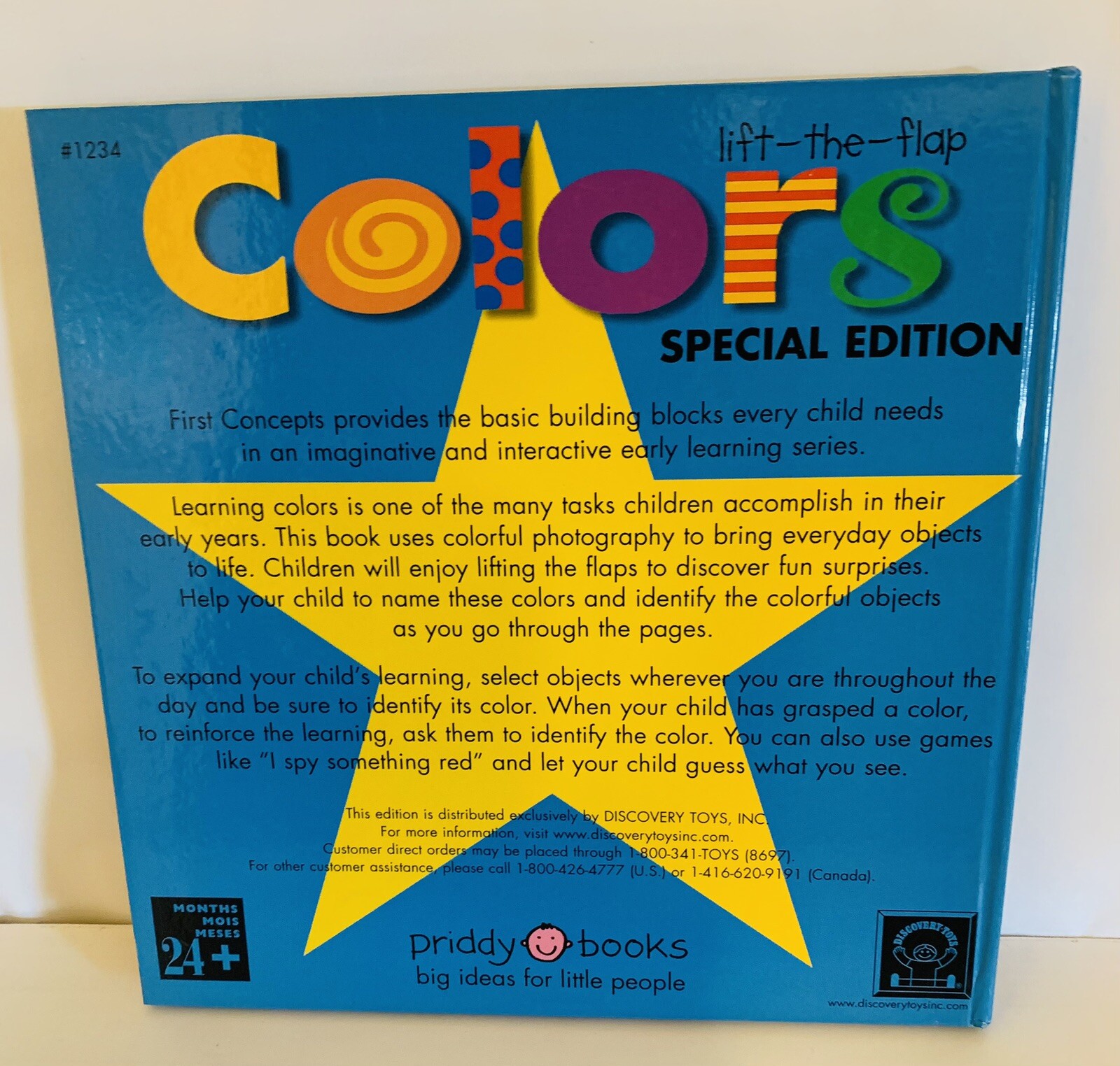 Discovery Toys First Concepts Colors Lift-the-flap Book (Hardcover) 4 years+