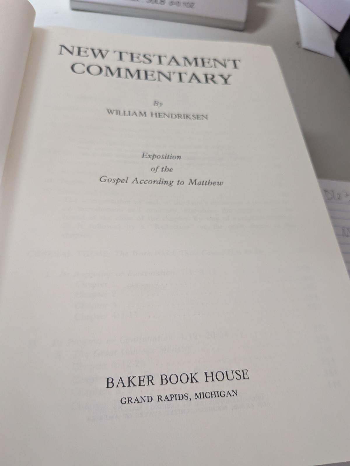 Gospel of Matthew Hendriksen (New Testament Commentary) Hardcover, DJ, Very Good